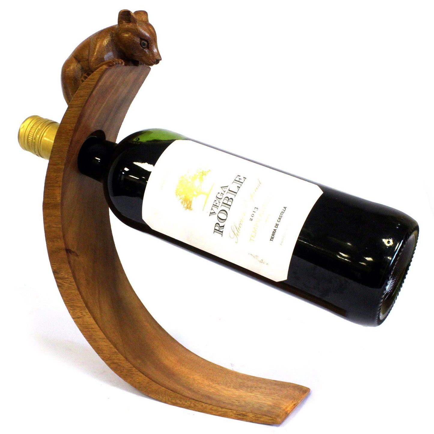 Wine Balance Holder, Wooden Mouse Design | #product_category# - OneRoofGifts