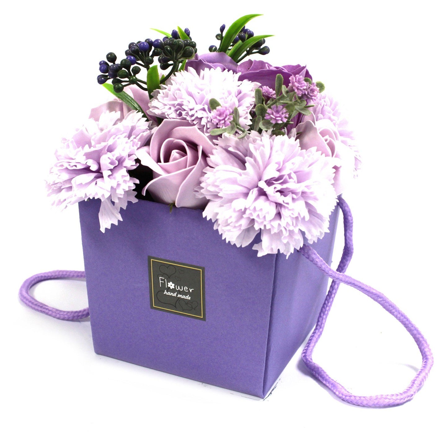 Lavender, Rose, and Carnation Soap Flower Bouquet | #product_category# - OneRoofGifts