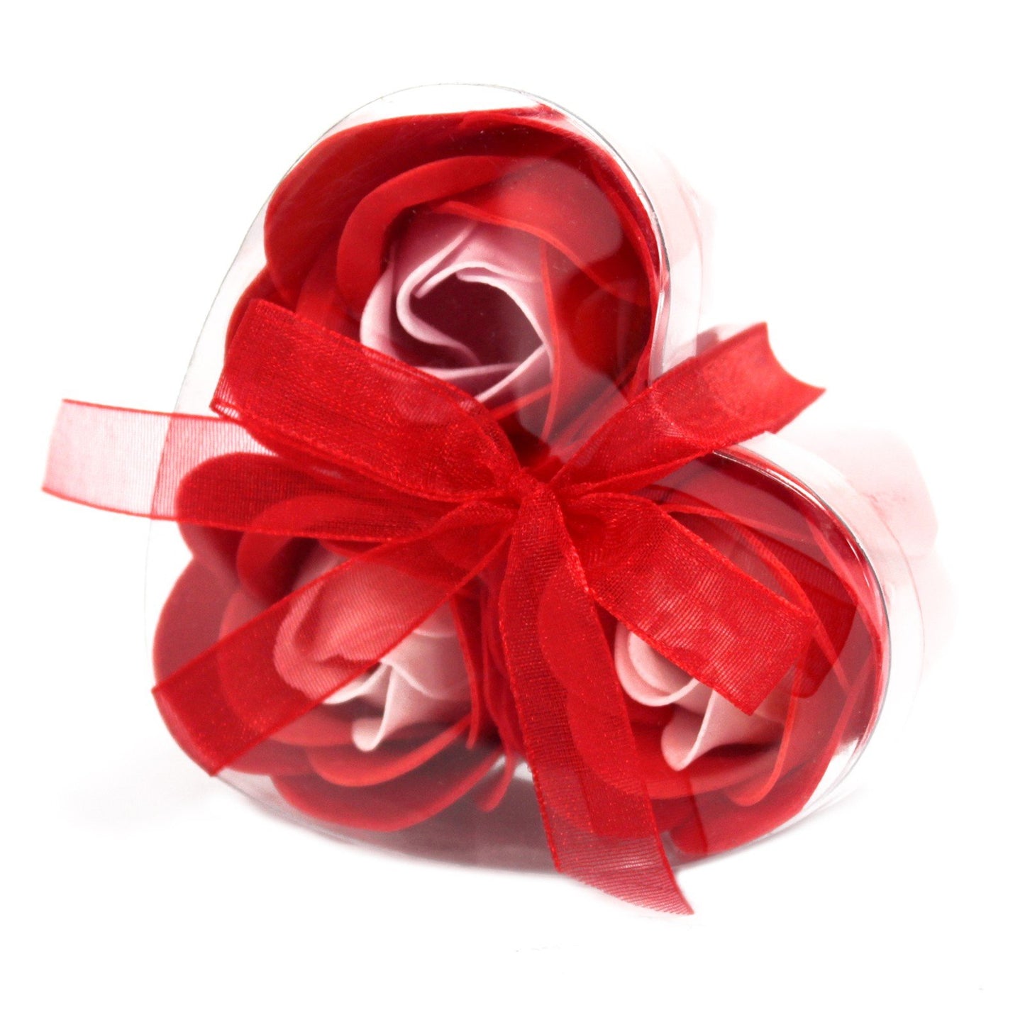 3 - Pack Heart - Shaped Red Rose Soap Flowers | #product_category# - OneRoofGifts