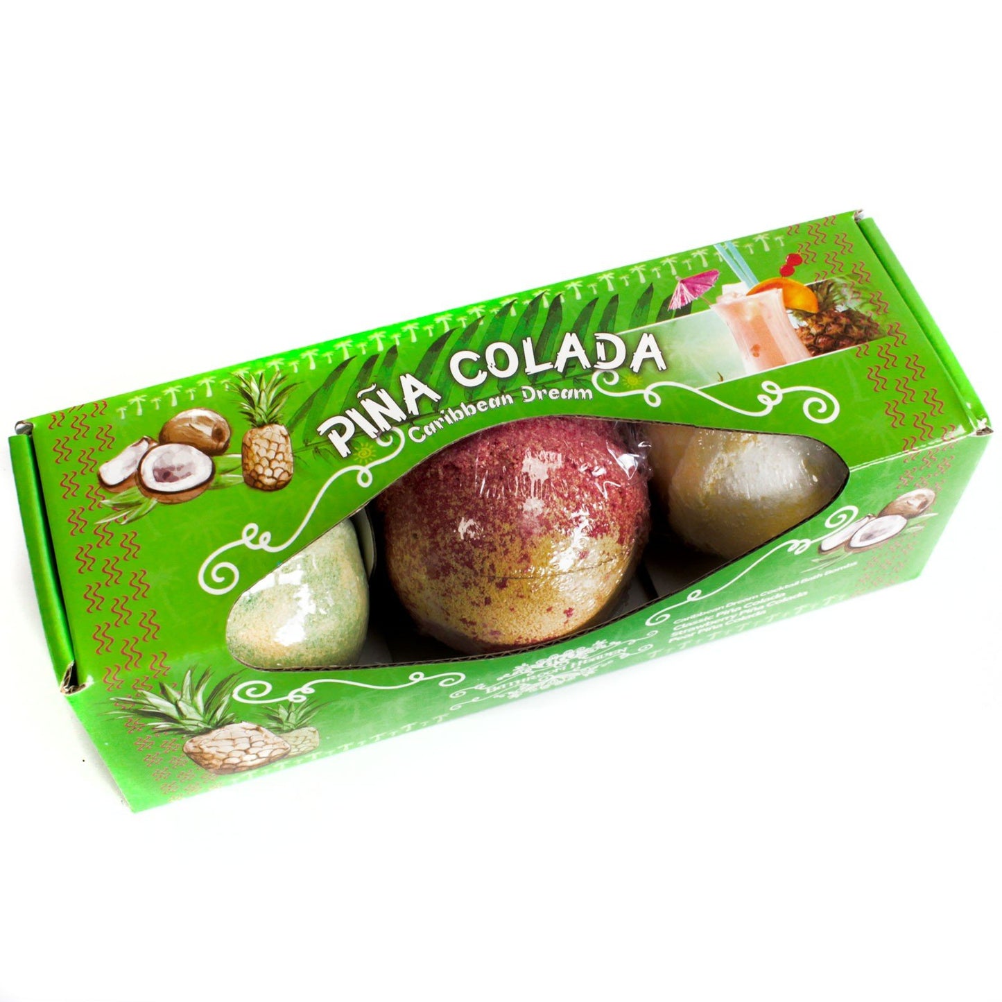 Set of Three Bath Bombs, Pineapple Coconut | #product_category# - OneRoofGifts