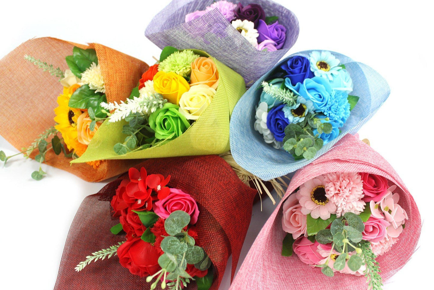 Flower Bouquet Soap, Orange, Standing | #product_category# - OneRoofGifts