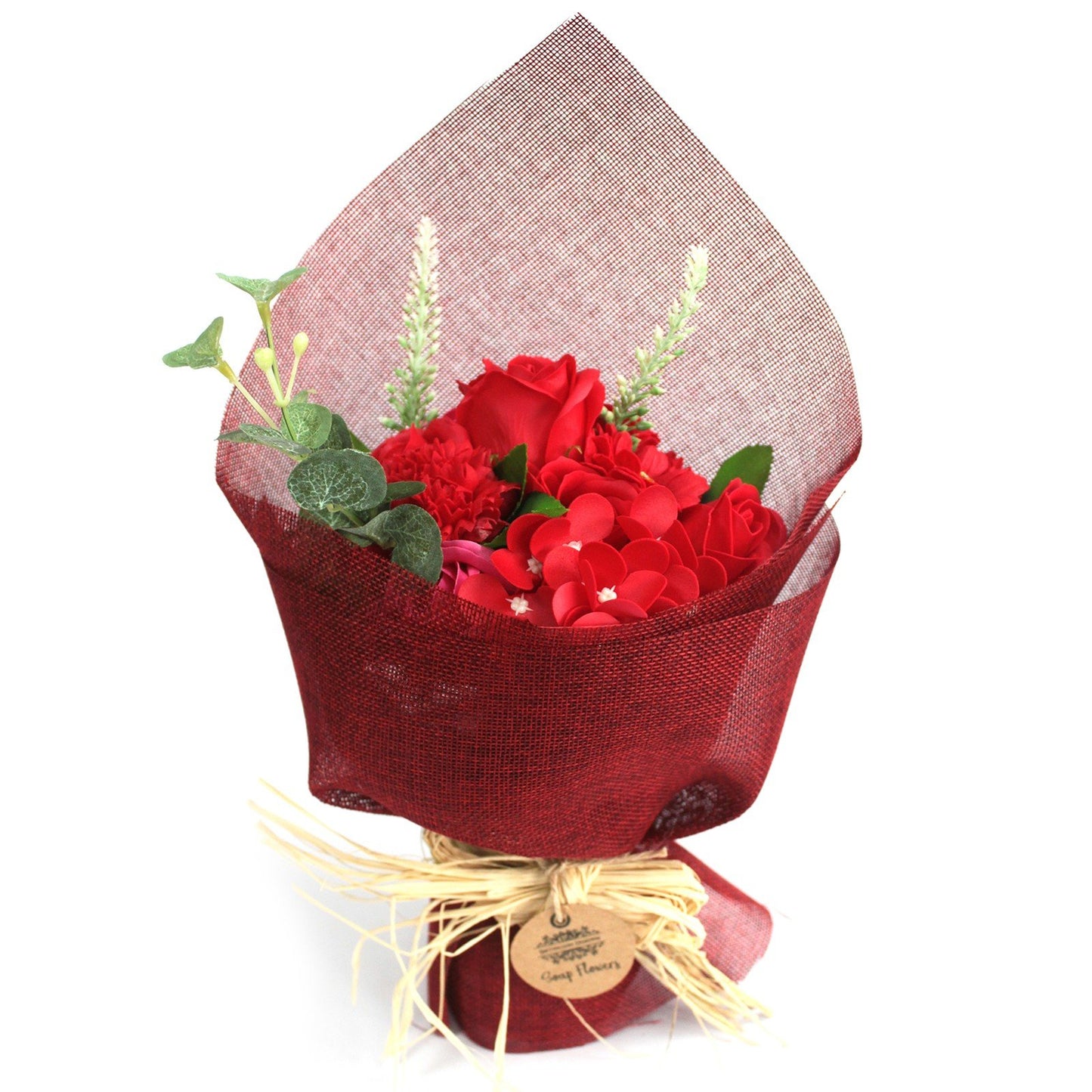 Red Soap Flower Bouquet - Freestanding | #product_category# - OneRoofGifts