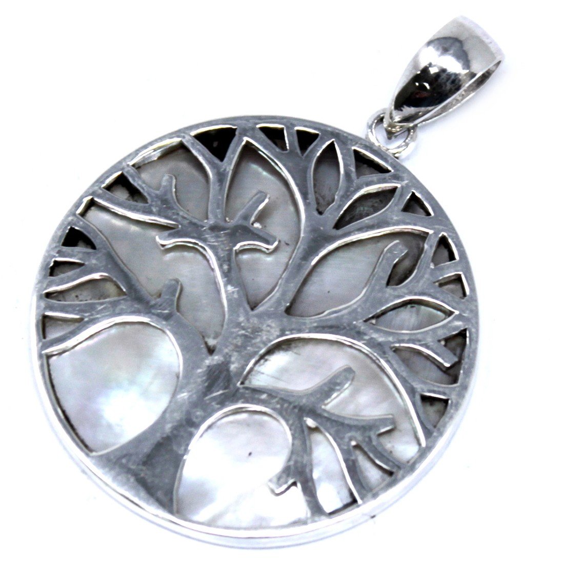 30mm Silver Tree of Life Pendant with Pearl | #product_category# - OneRoofGifts