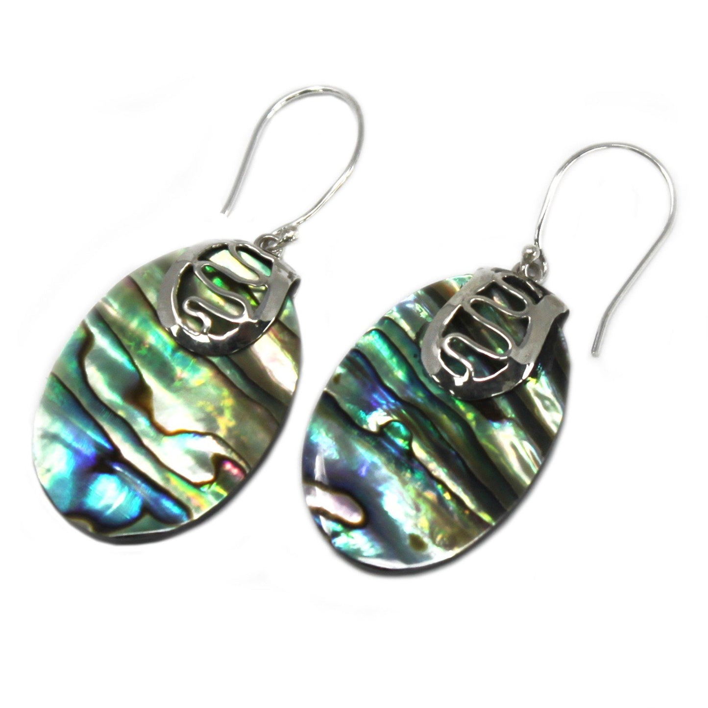 Silver and Abalone Shell Earrings | #product_category# - OneRoofGifts