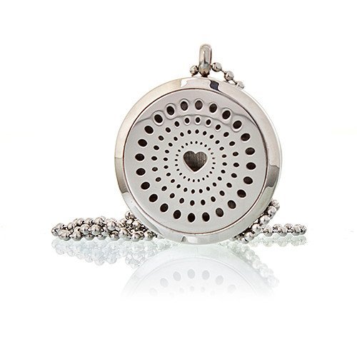 30mm Diamond Heart Aromatherapy Necklace Diffuser | #product_category# - OneRoofGifts