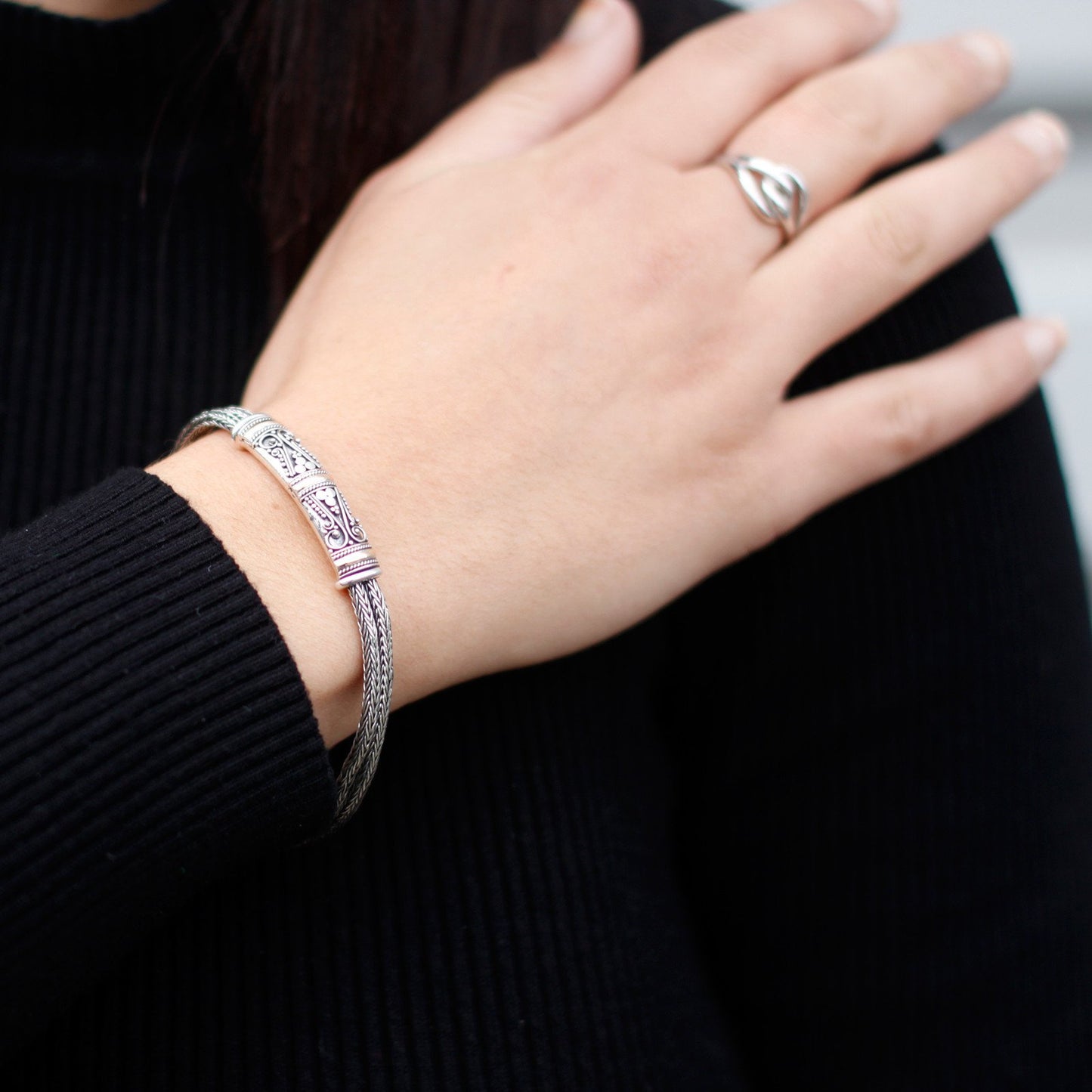 Silver and Gold Twin Chain Bracelet, Unisex | #product_category# - OneRoofGifts