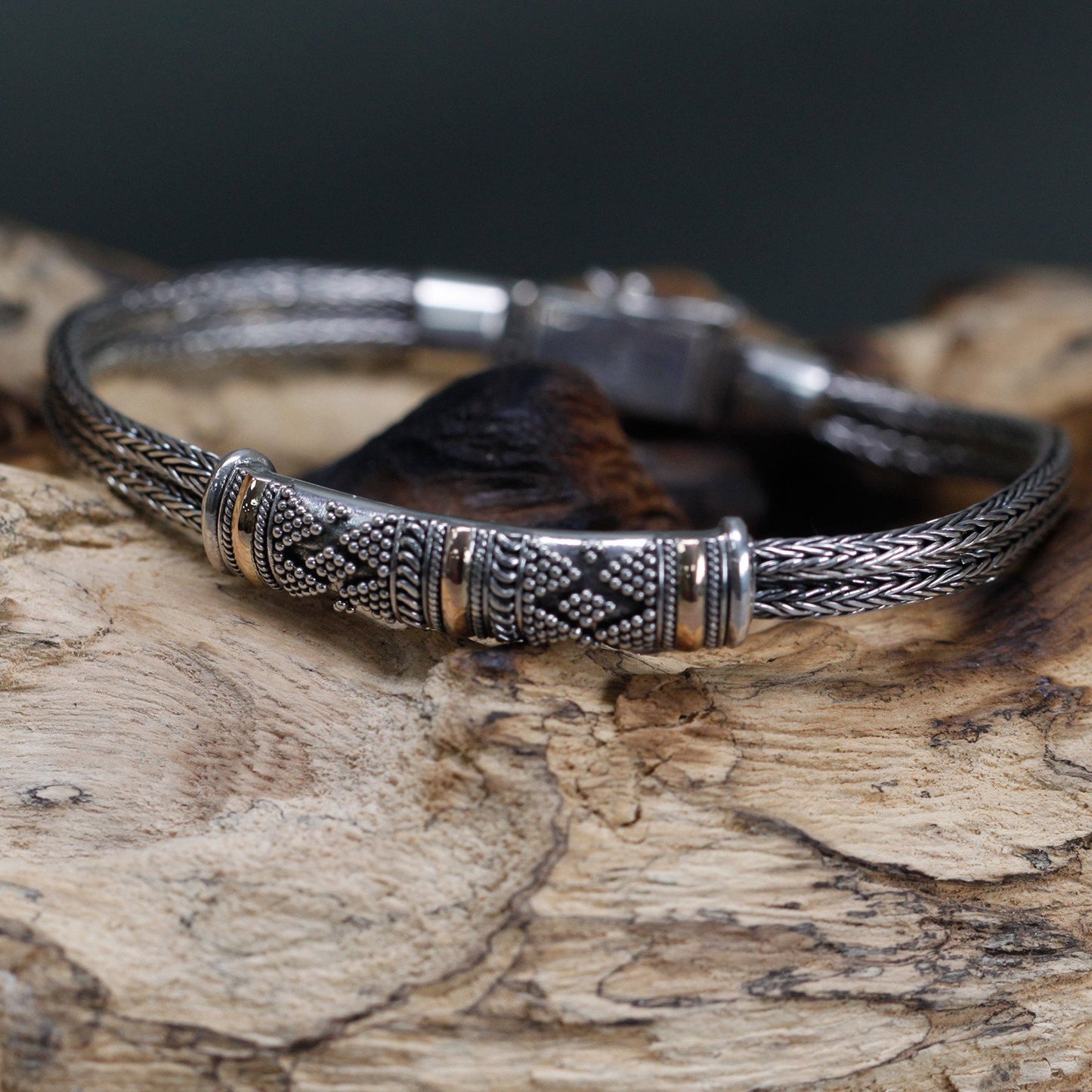 Single Chain Bracelet, Silver and Gold, Unisex | #product_category# - OneRoofGifts