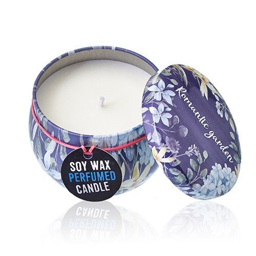 Assorted Tea & Rose Design Artistic Tin Candle - Romantic Garden | #product_category# - OneRoofGifts