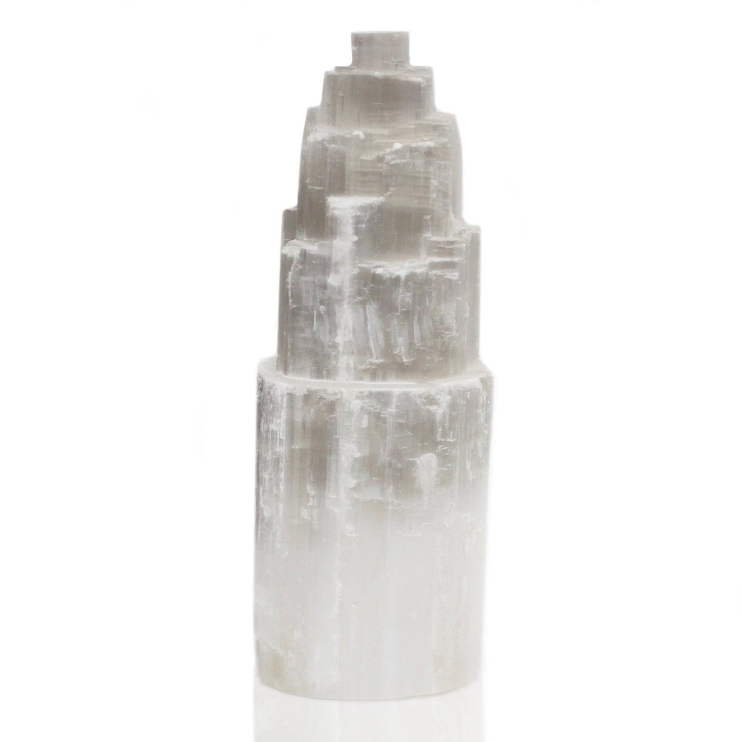 25 cm Natural Selenite Tower Lamp | #product_category# - OneRoofGifts