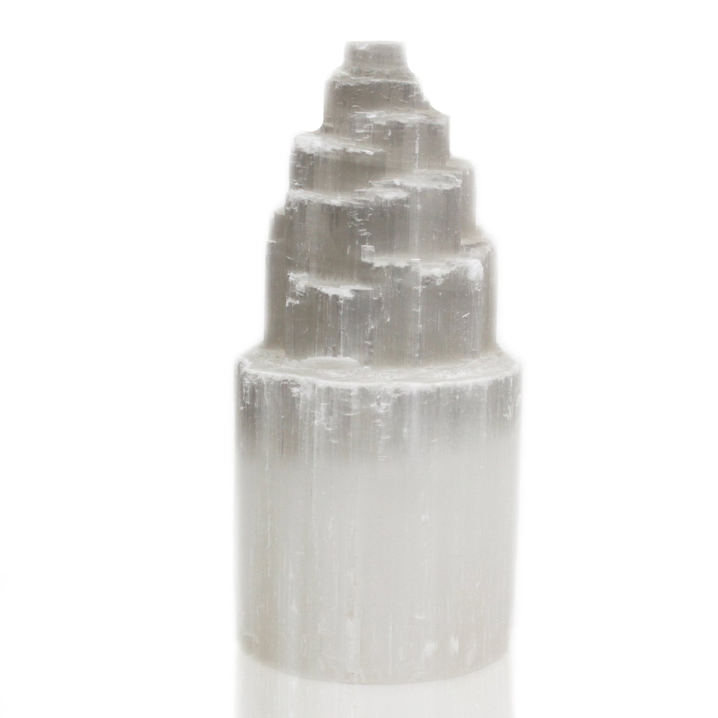 20 cm Natural Selenite Tower Lamp | #product_category# - OneRoofGifts