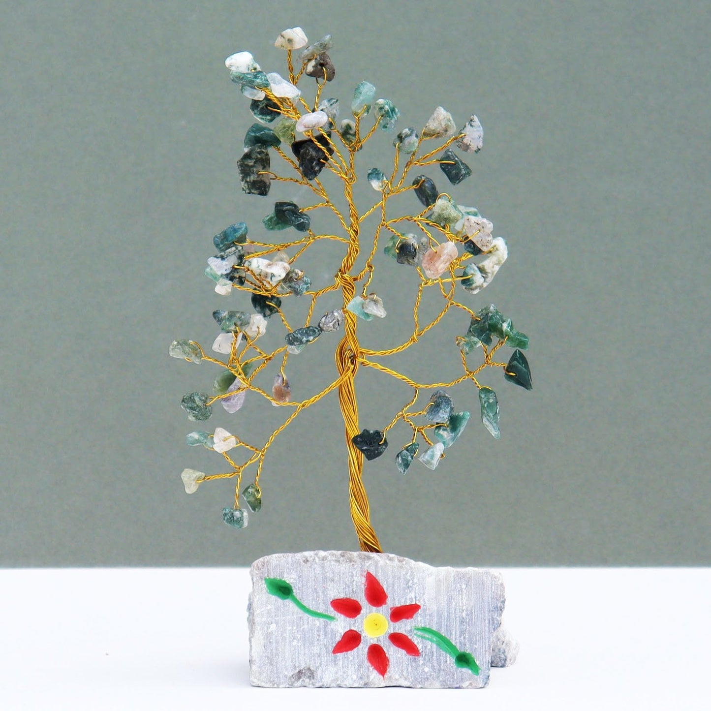 80 - Stone Moss Agate Gemstone Tree | #product_category# - OneRoofGifts