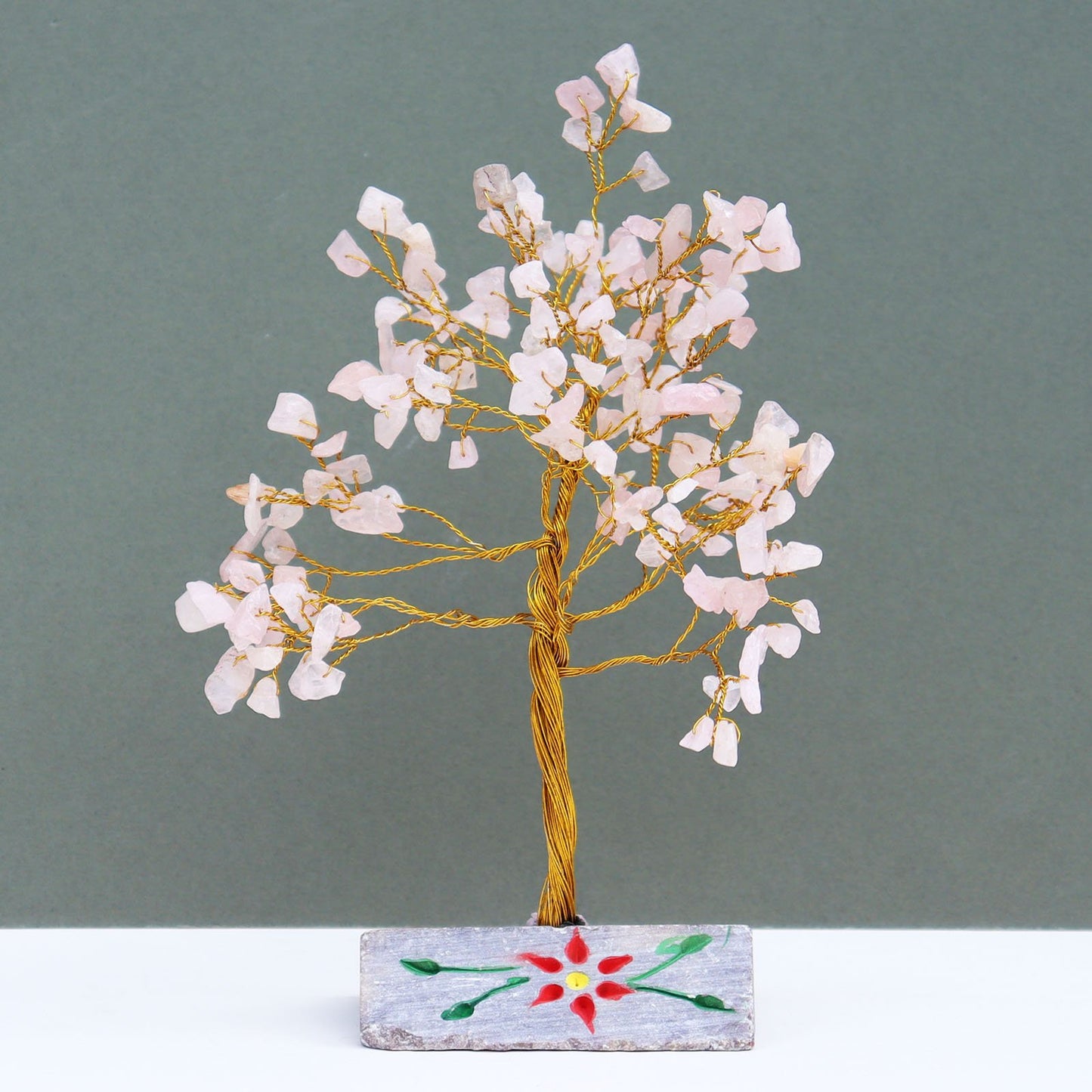 160 - Stone Rose Quartz Gemstone Tree | #product_category# - OneRoofGifts
