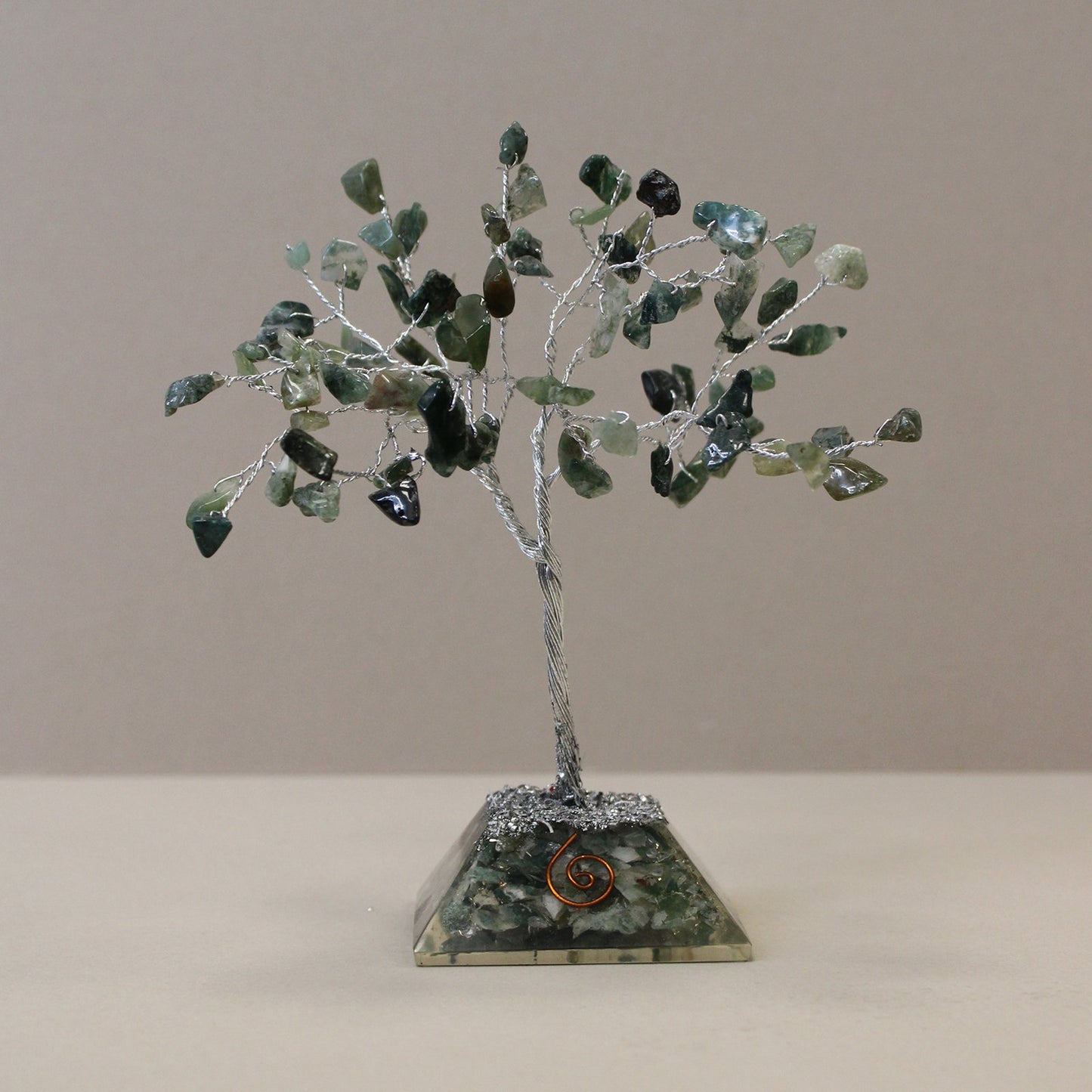Moss Agate Gemstone Tree with Orgone Base - 80 Stones | #product_category# - OneRoofGifts