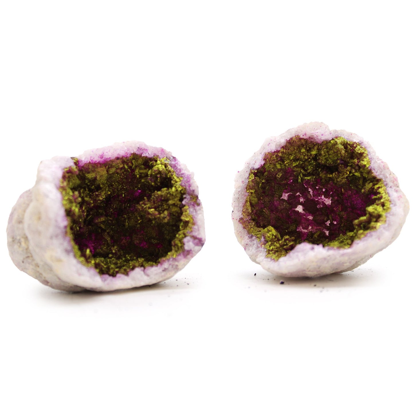 Pink and Gold Natural Colored Calcite Geodes | #product_category# - OneRoofGifts