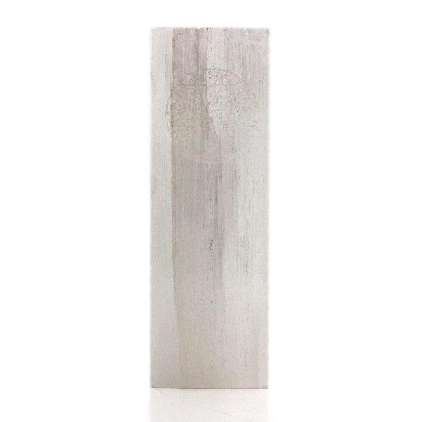 25cm Selenite Block Lamp with Tree of Life Design | #product_category# - OneRoofGifts