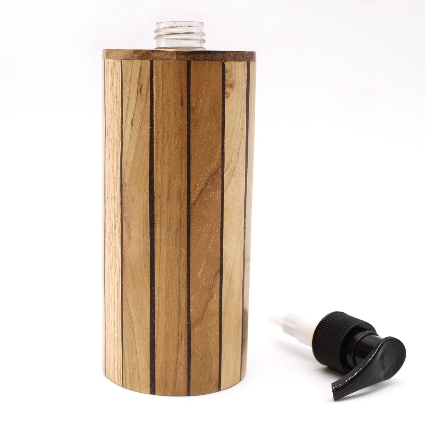 Teakwood Soap Dispenser, Round | #product_category# - OneRoofGifts
