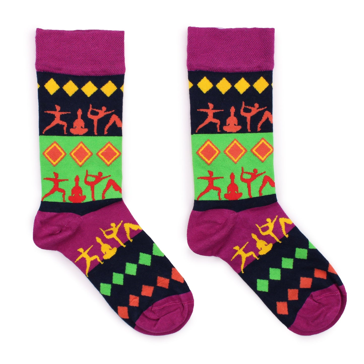 M/L Hop Hare Yoga Poses Bamboo Socks | #product_category# - OneRoofGifts