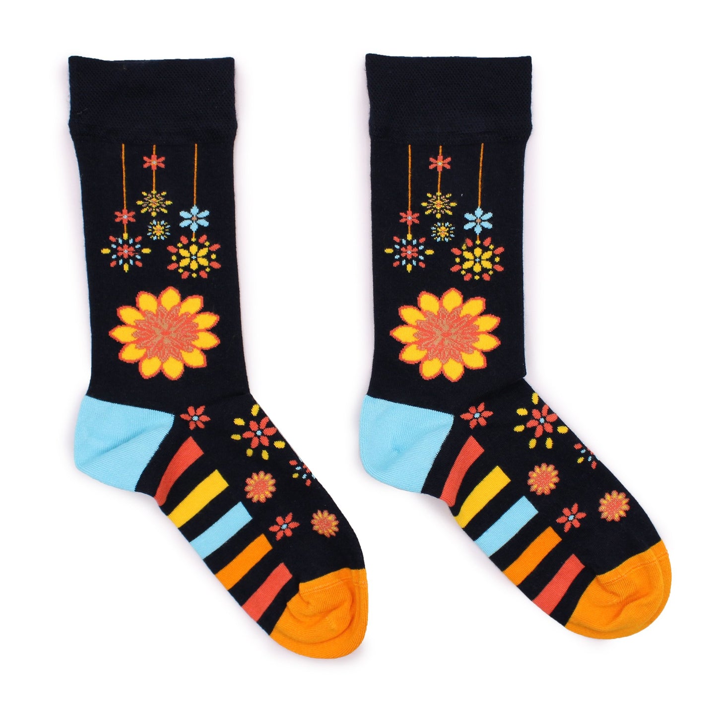 S/M Hop Hare Mandala Flowers Bamboo Socks | #product_category# - OneRoofGifts