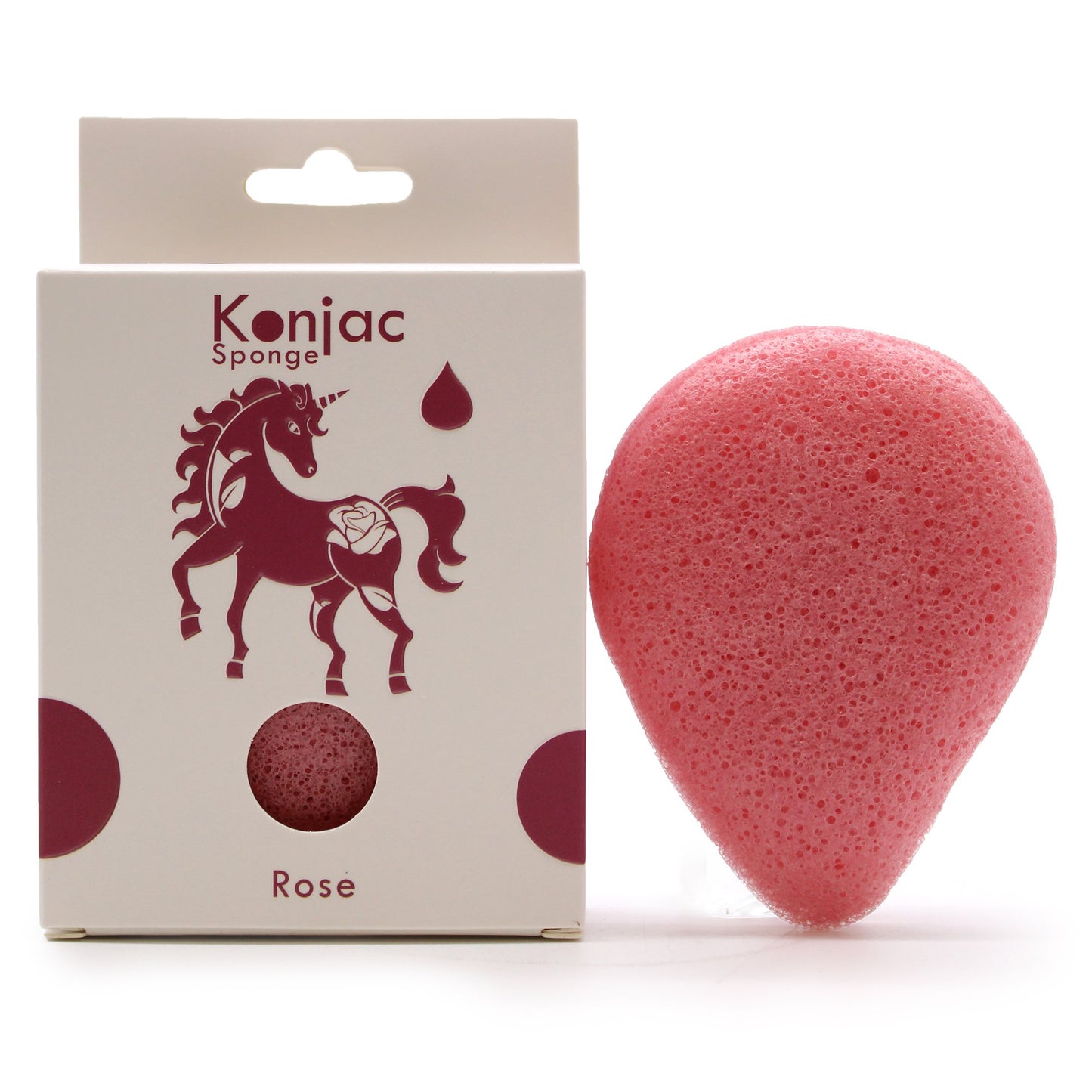 Konjac Sponge with Rose, Teardrop Shape | #product_category# - OneRoofGifts