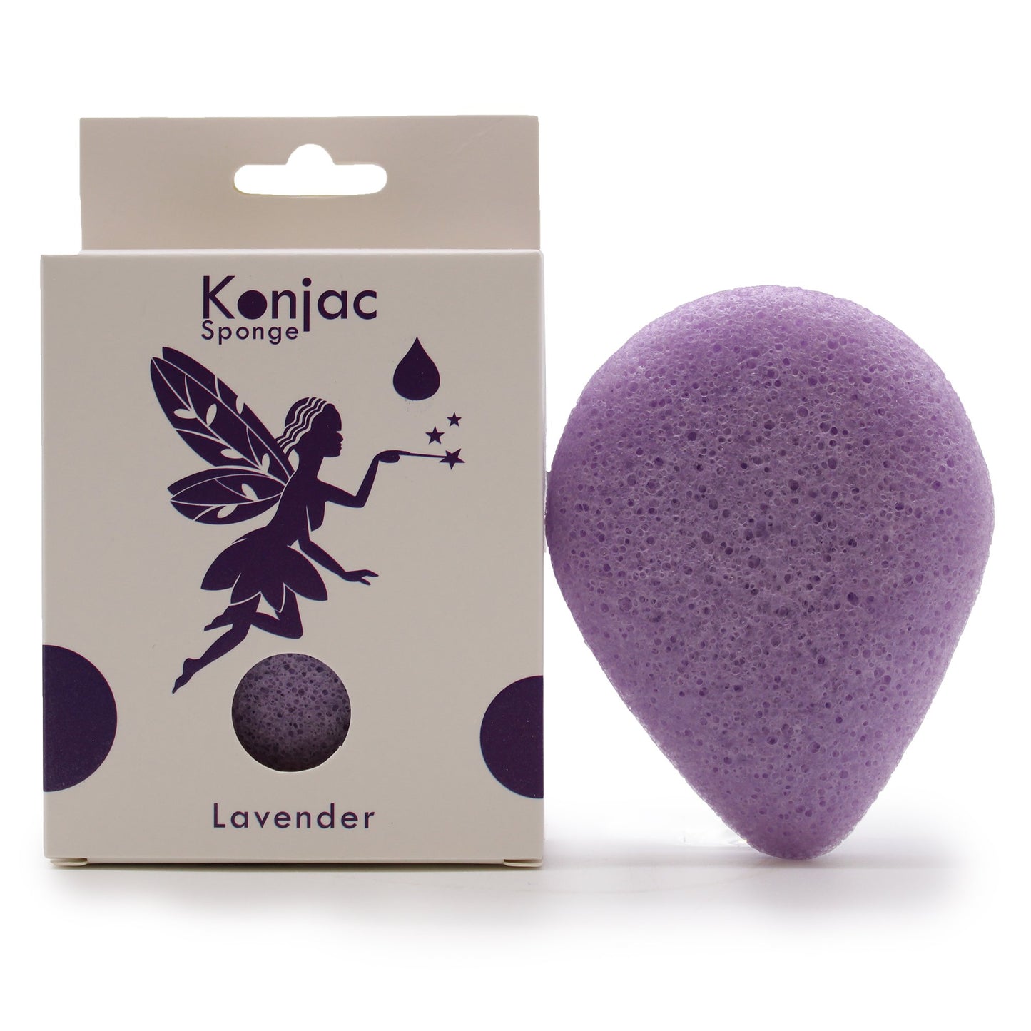 Konjac Sponge with Lavender, Teardrop Shape | #product_category# - OneRoofGifts