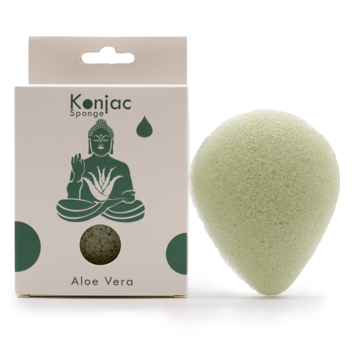 Konjac Sponge with Aloe Vera, Teardrop Shape | #product_category# - OneRoofGifts