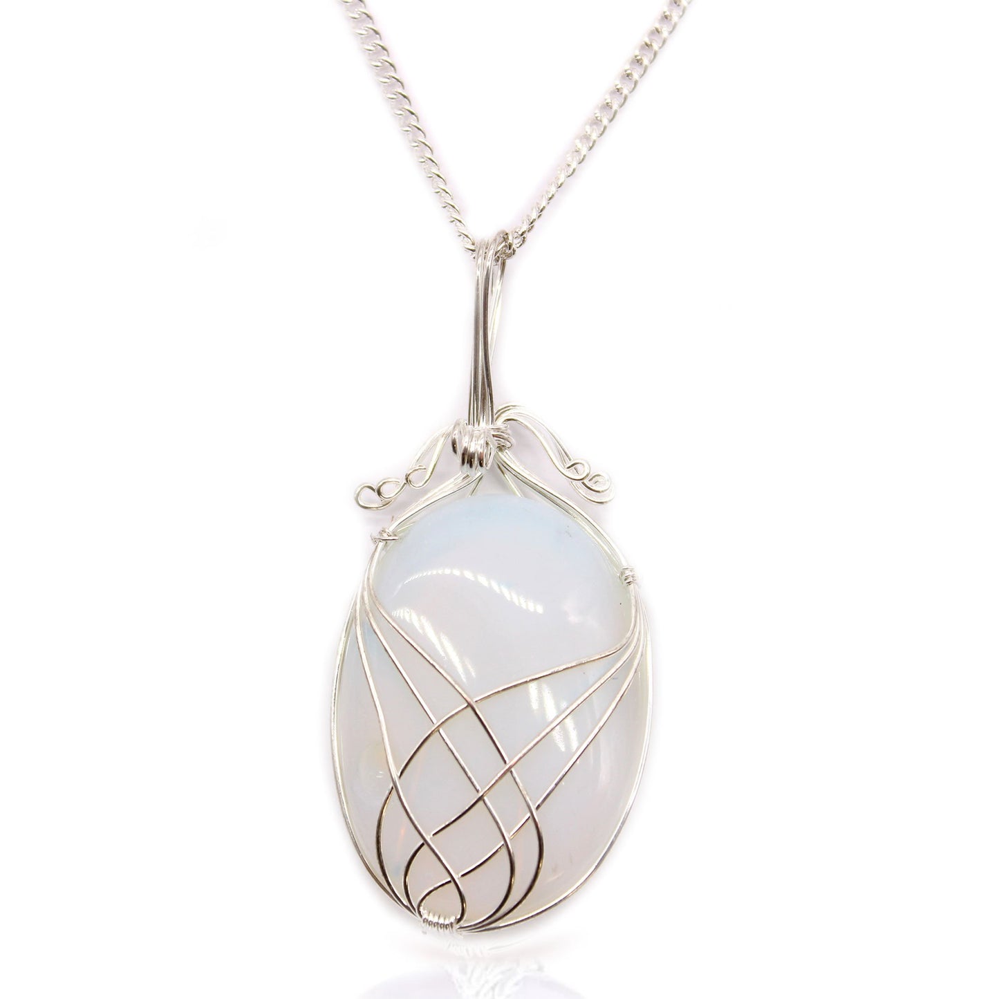 Opalite Gemstone Necklace, Swirl Wrapped | #product_category# - OneRoofGifts