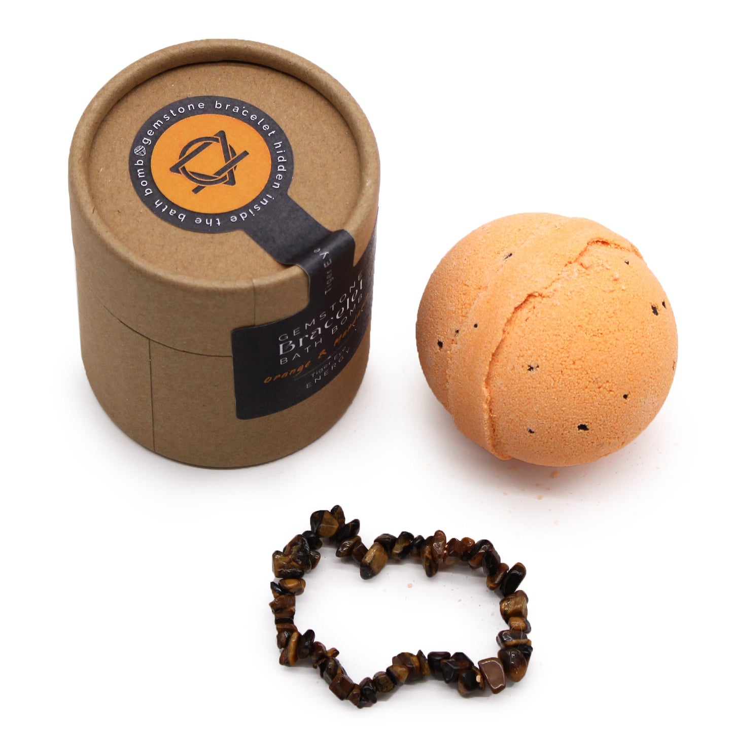 Tiger Eye Gemstone Bracelet with Bath Bomb | #product_category# - OneRoofGifts