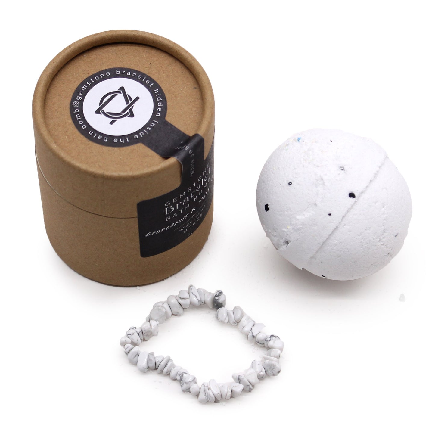 Bath Bomb Bracelet with White Jasper Gemstone | #product_category# - OneRoofGifts