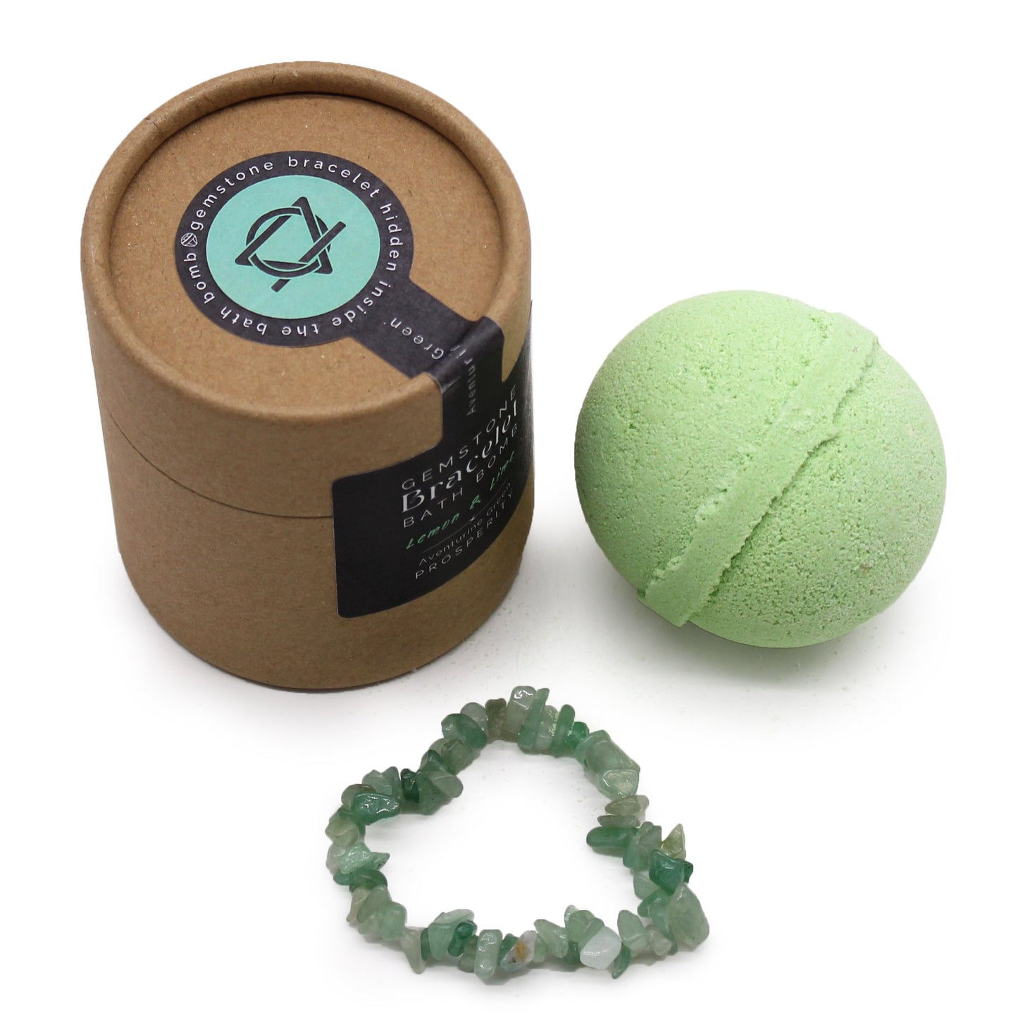 Green Aventurine Gemstone Bracelet Bath Bomb | #product_category# - OneRoofGifts