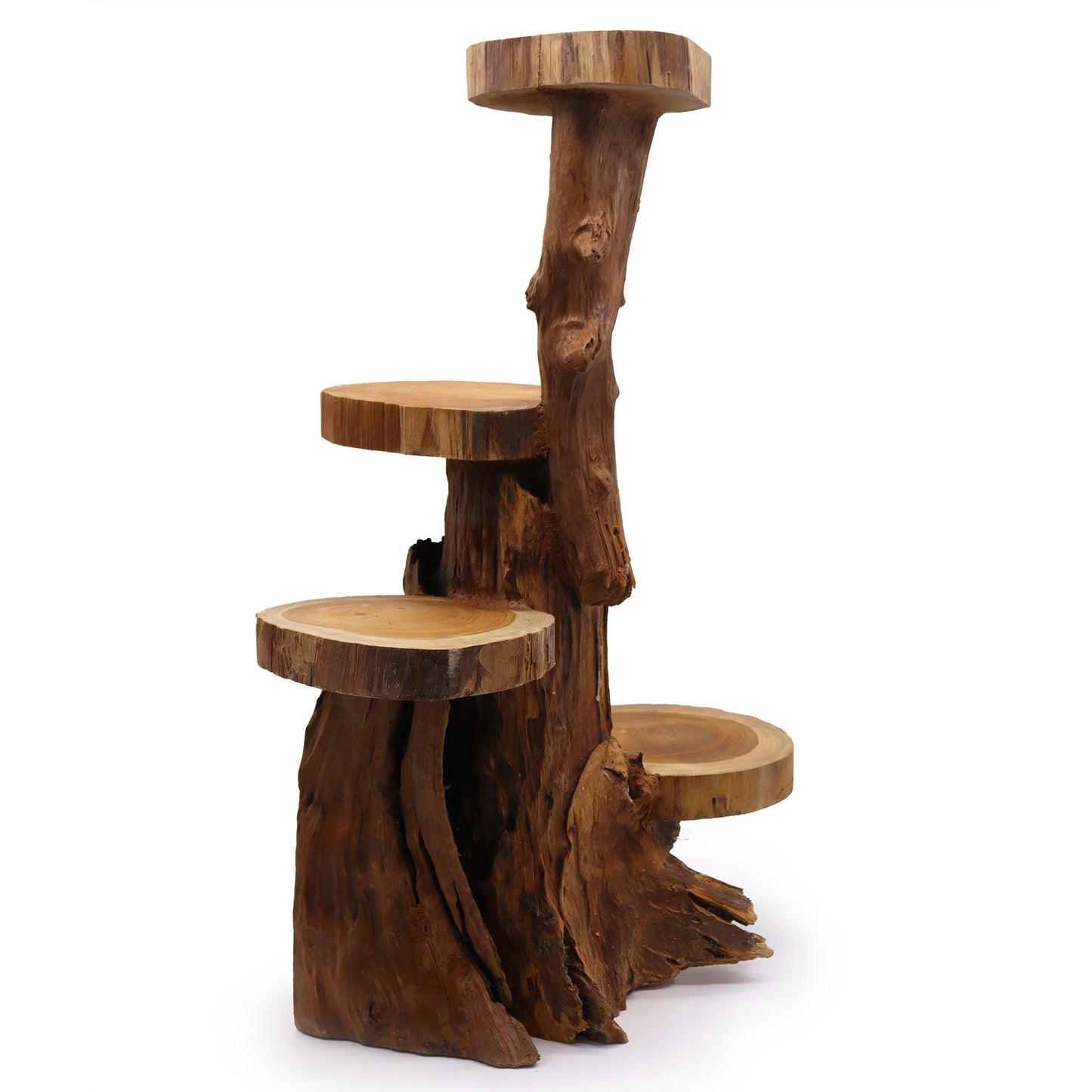 75cm Natural Teak 4 - Shelf Display Unit | #product_category# - OneRoofGifts