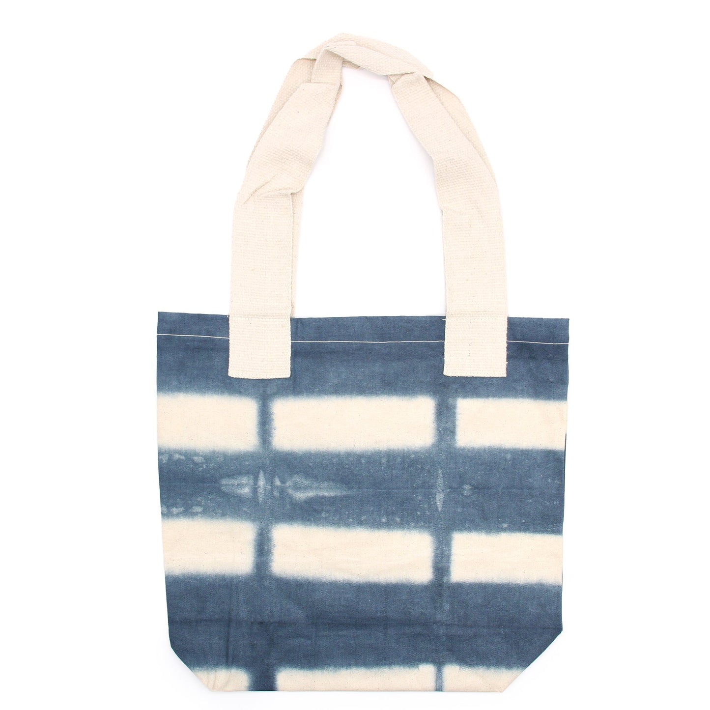 8oz, 38x42x12cm Natural Tie - Dye Cotton Tote Bag with Grey Blocks and Natural Handle | #product_category# - OneRoofGifts