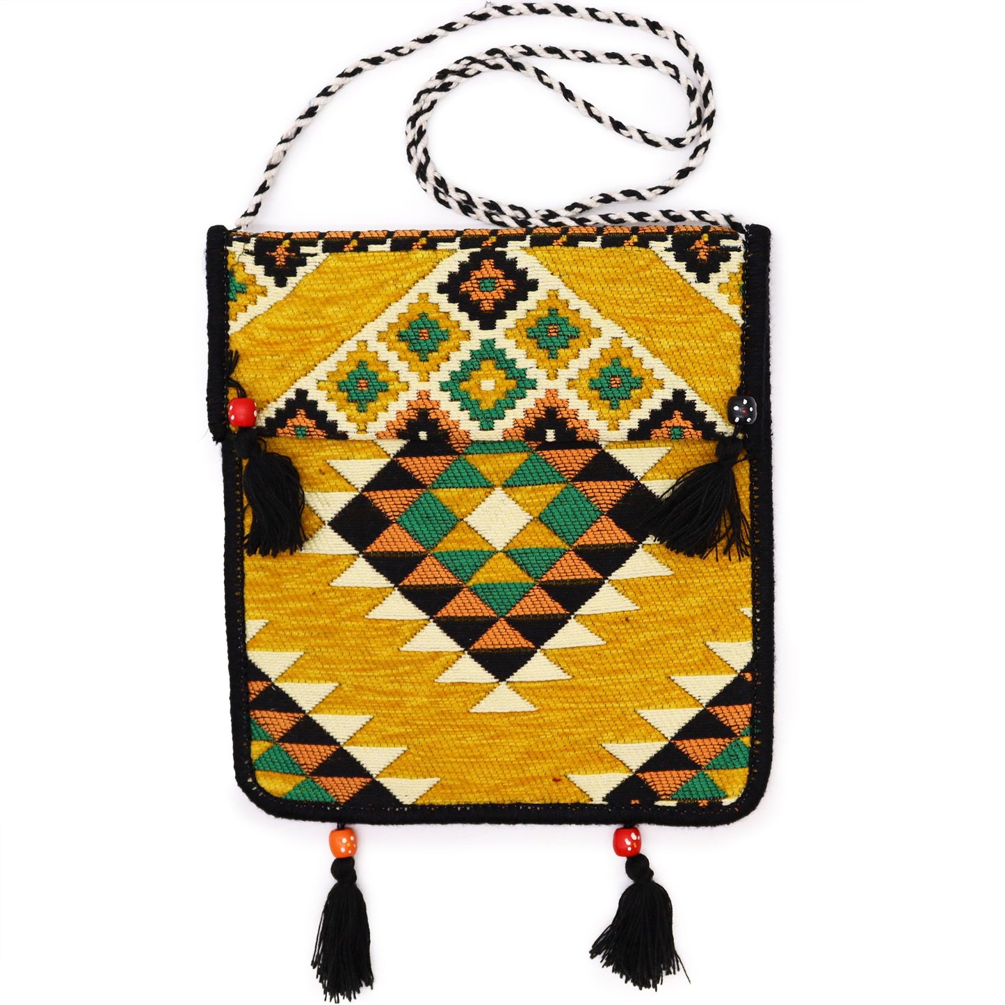 Kilim Festival Messenger Bag - Yellow | #product_category# - OneRoofGifts