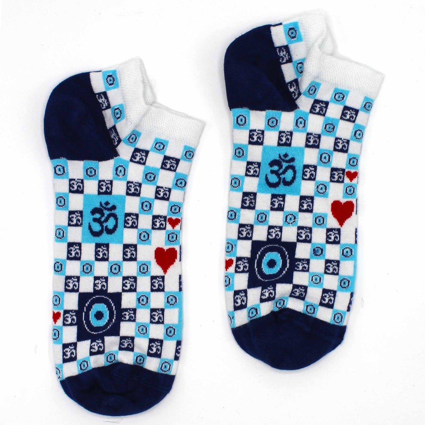 M/L (Size 7.5 - 11.5) Hop Hare Bamboo Low Socks - Ohm Evil Eye | #product_category# - OneRoofGifts