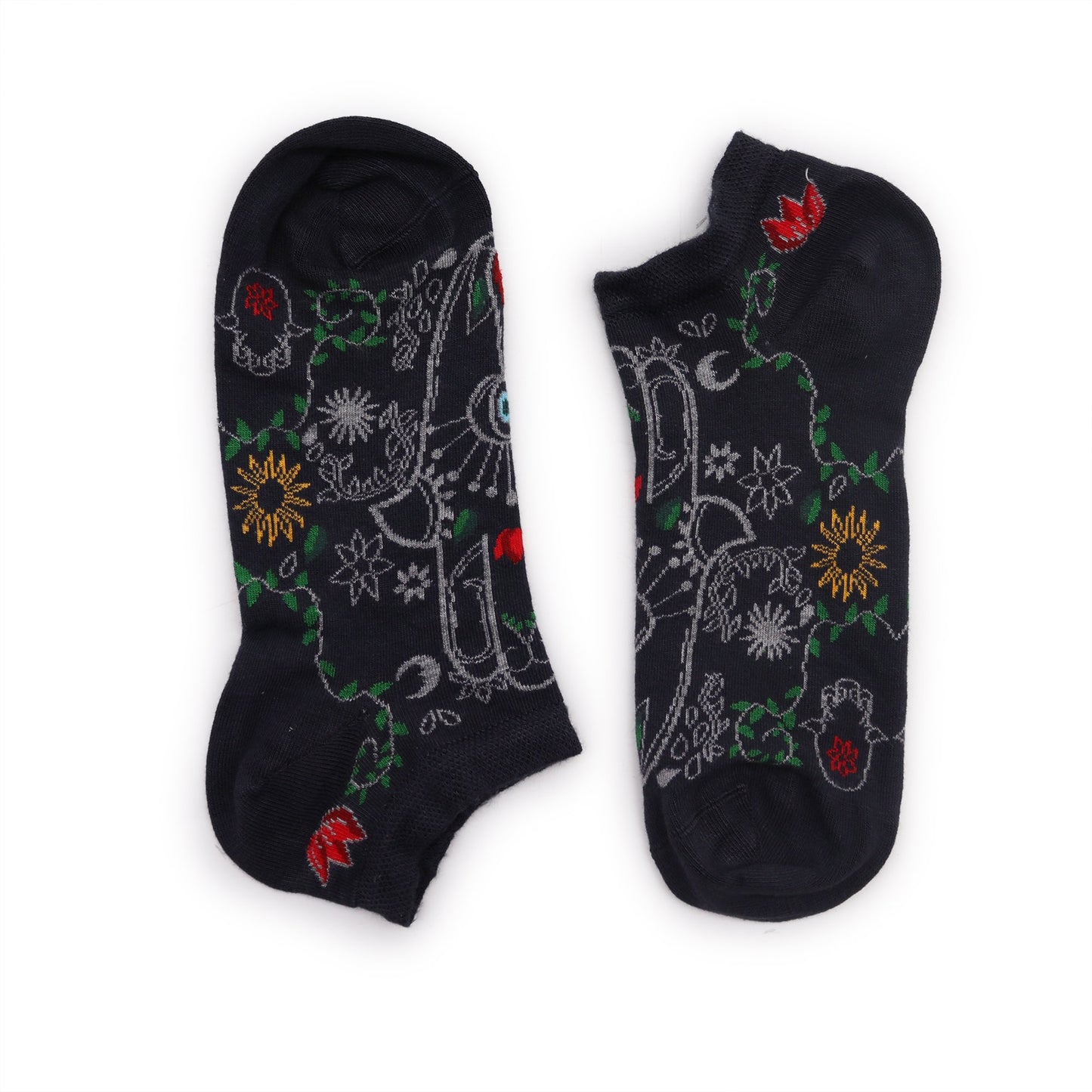 S/M (3.5 - 6.5) Hop Hare Bamboo Low Socks - Hamsa | #product_category# - OneRoofGifts