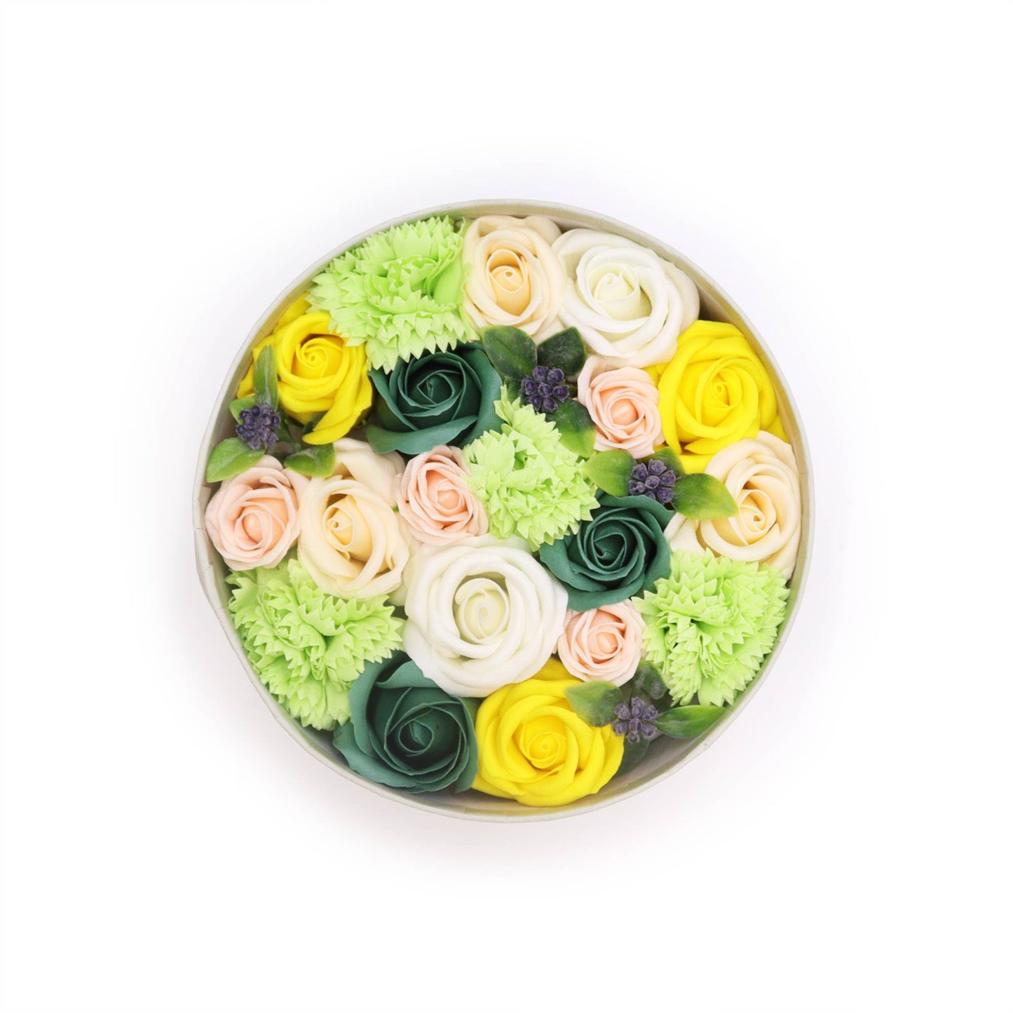 Spring Celebrations Round Box in Yellow & Green | #product_category# - OneRoofGifts