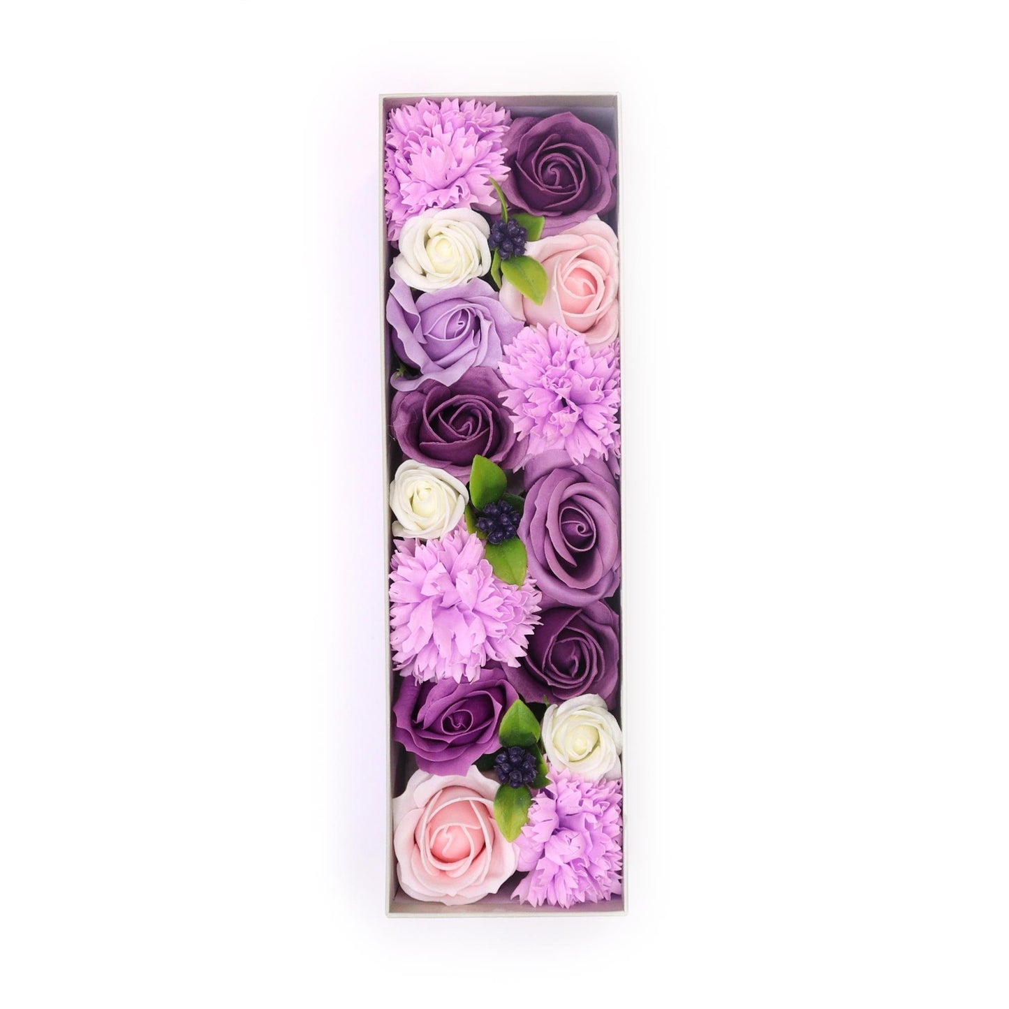 Lavender, Rose, and Carnation Long Box Arrangement | #product_category# - OneRoofGifts