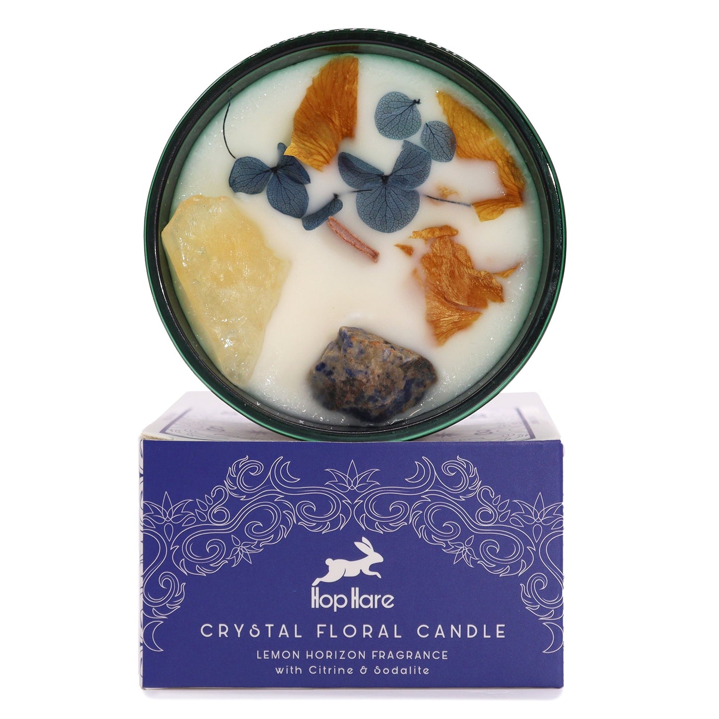 Crystal Magic Candle - Hop Hare, Sun Flower Design | #product_category# - OneRoofGifts