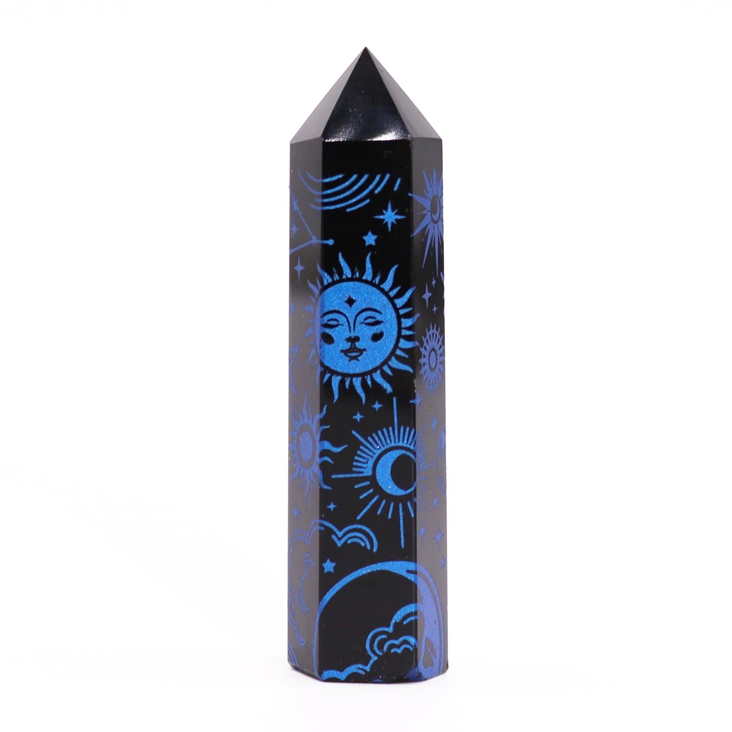 Midnight Blue Black Obsidian Obelisk | #product_category# - OneRoofGifts
