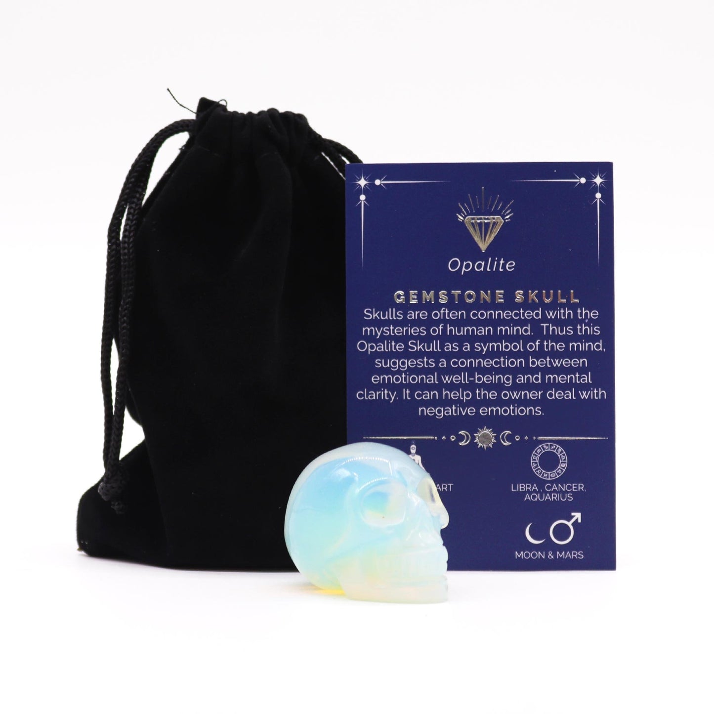 Small Opalite Skull Gemstone | #product_category# - OneRoofGifts