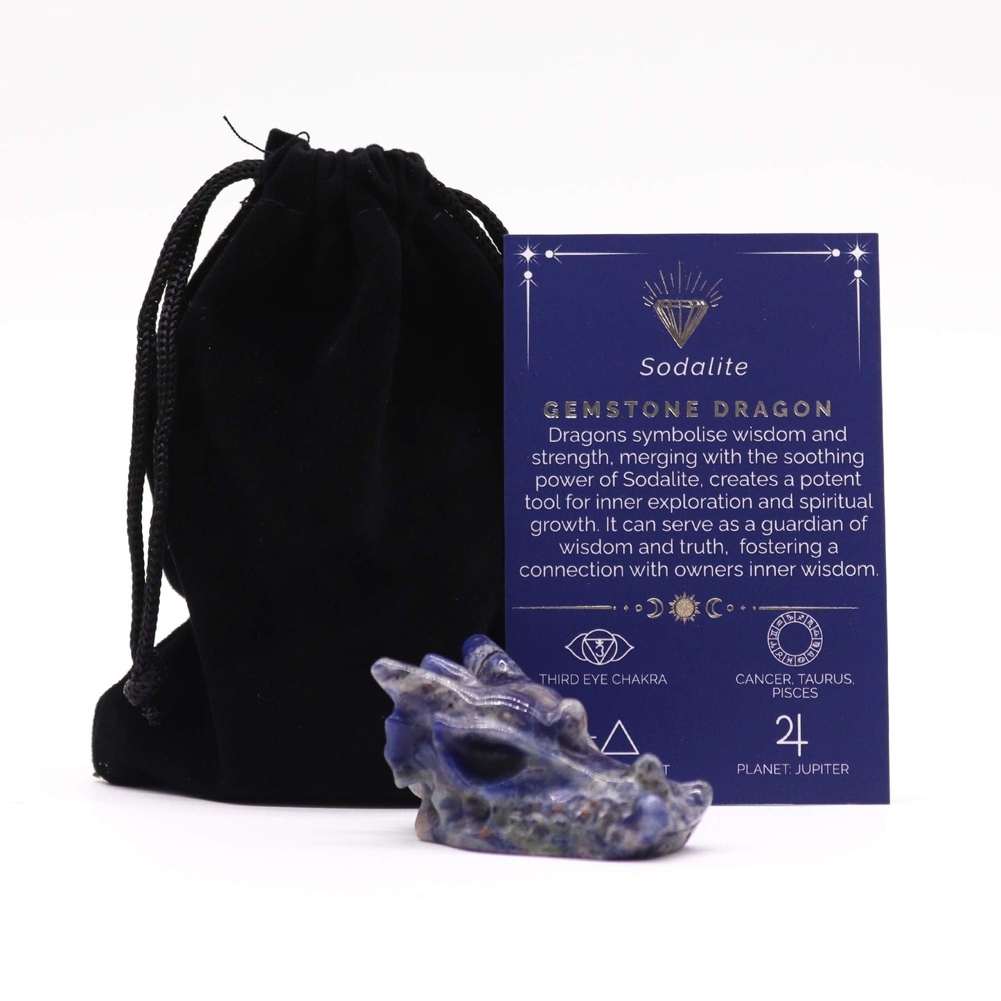 Small Sodalite Dragon Head Gemstone | #product_category# - OneRoofGifts