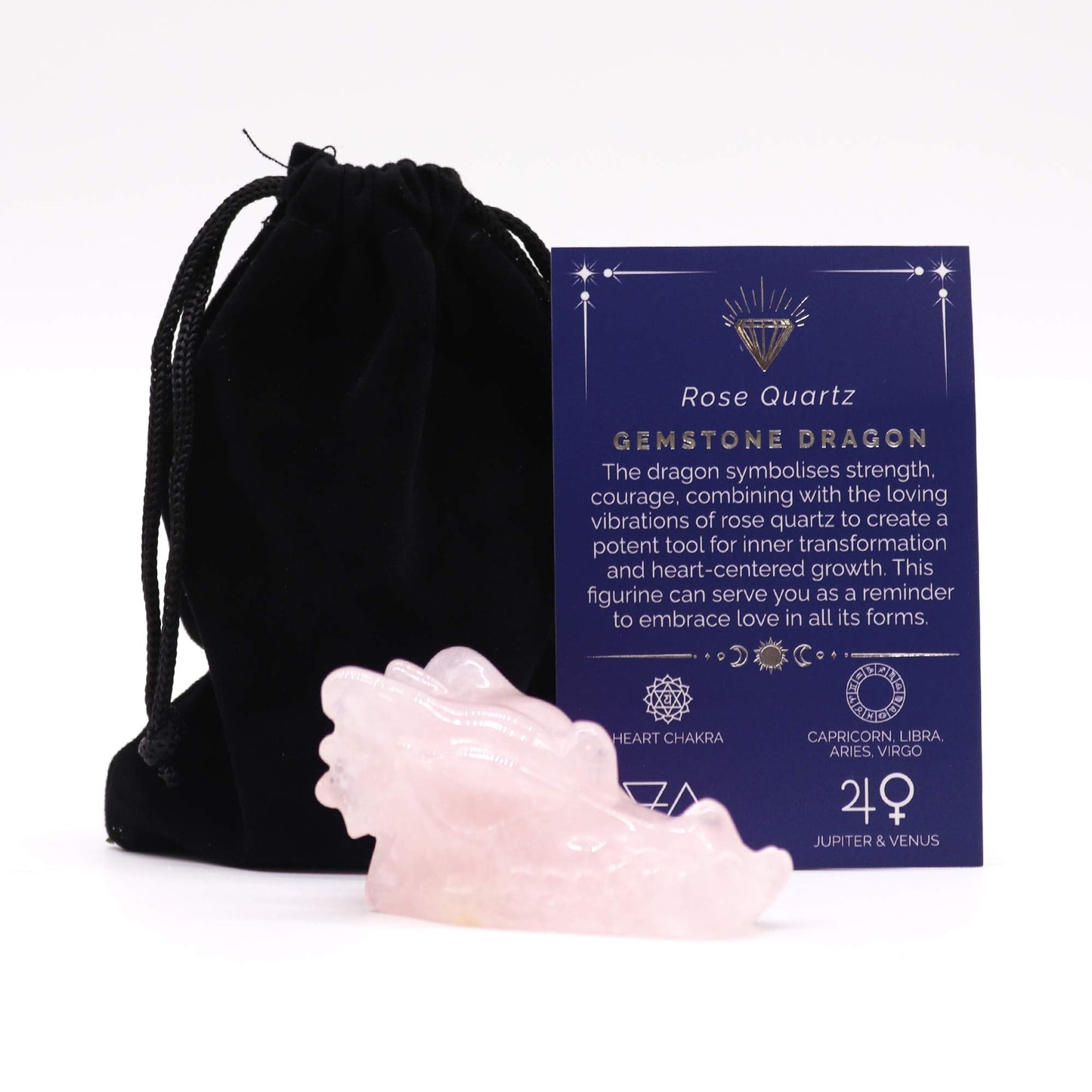 Large Rose Quartz Dragon Head Gemstone | #product_category# - OneRoofGifts
