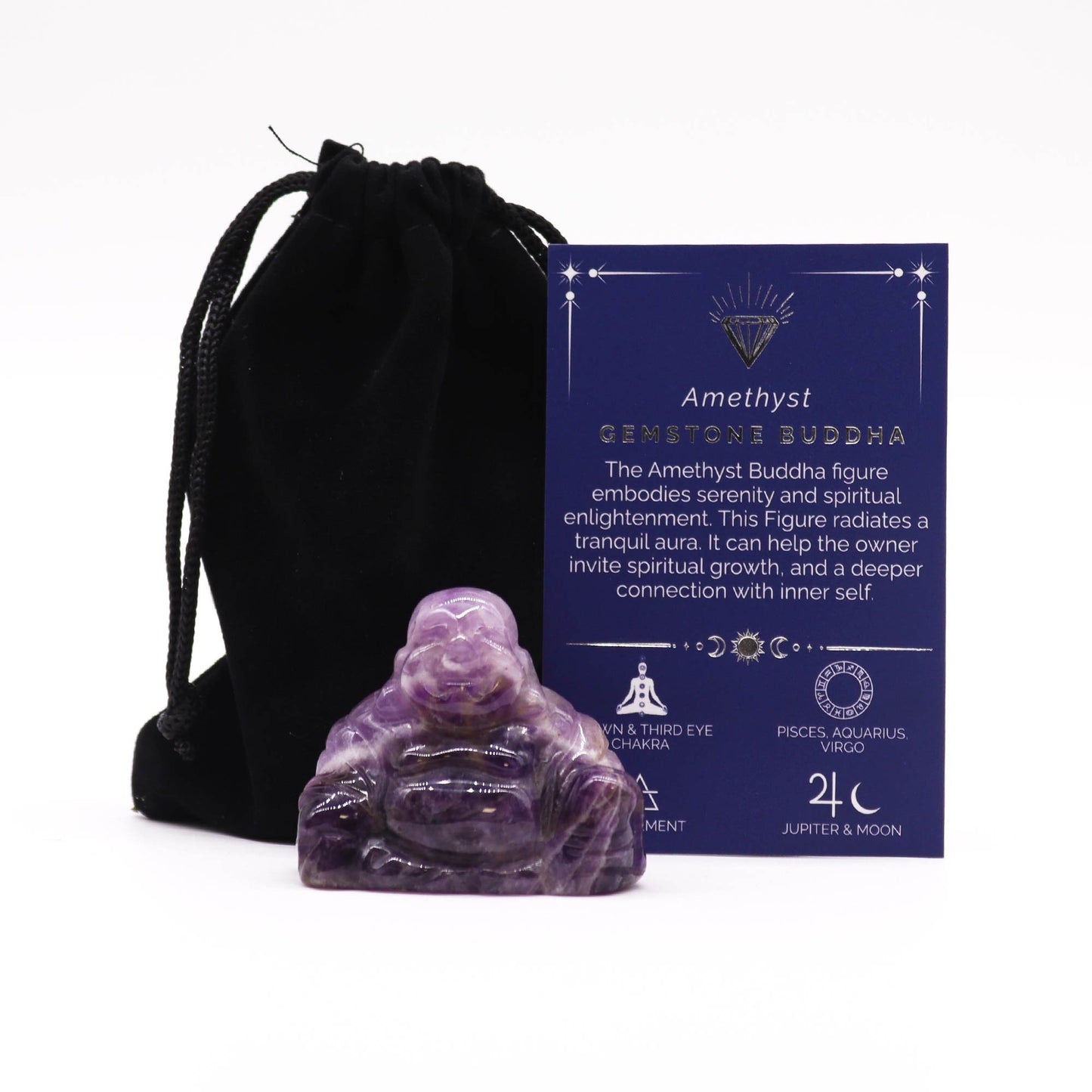 Large Amethyst Buddha Gemstone | #product_category# - OneRoofGifts