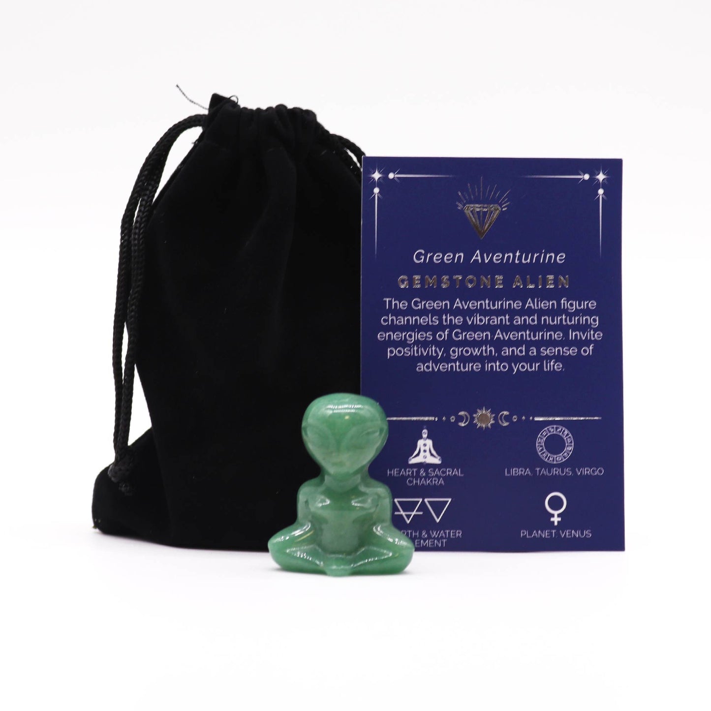 Green Aventurine Gemstone Alien Figurine | #product_category# - OneRoofGifts
