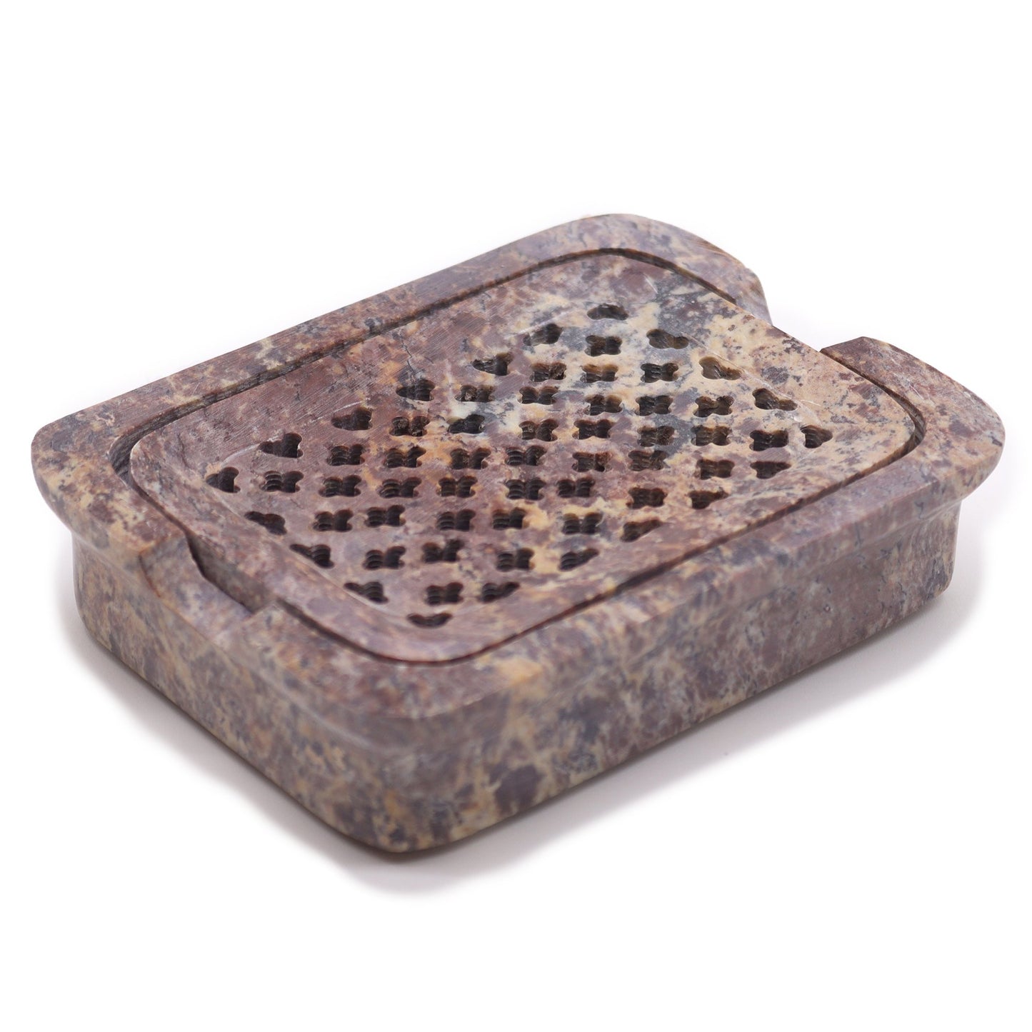 Soapstone Square Soap Dish with Drainer | #product_category# - OneRoofGifts