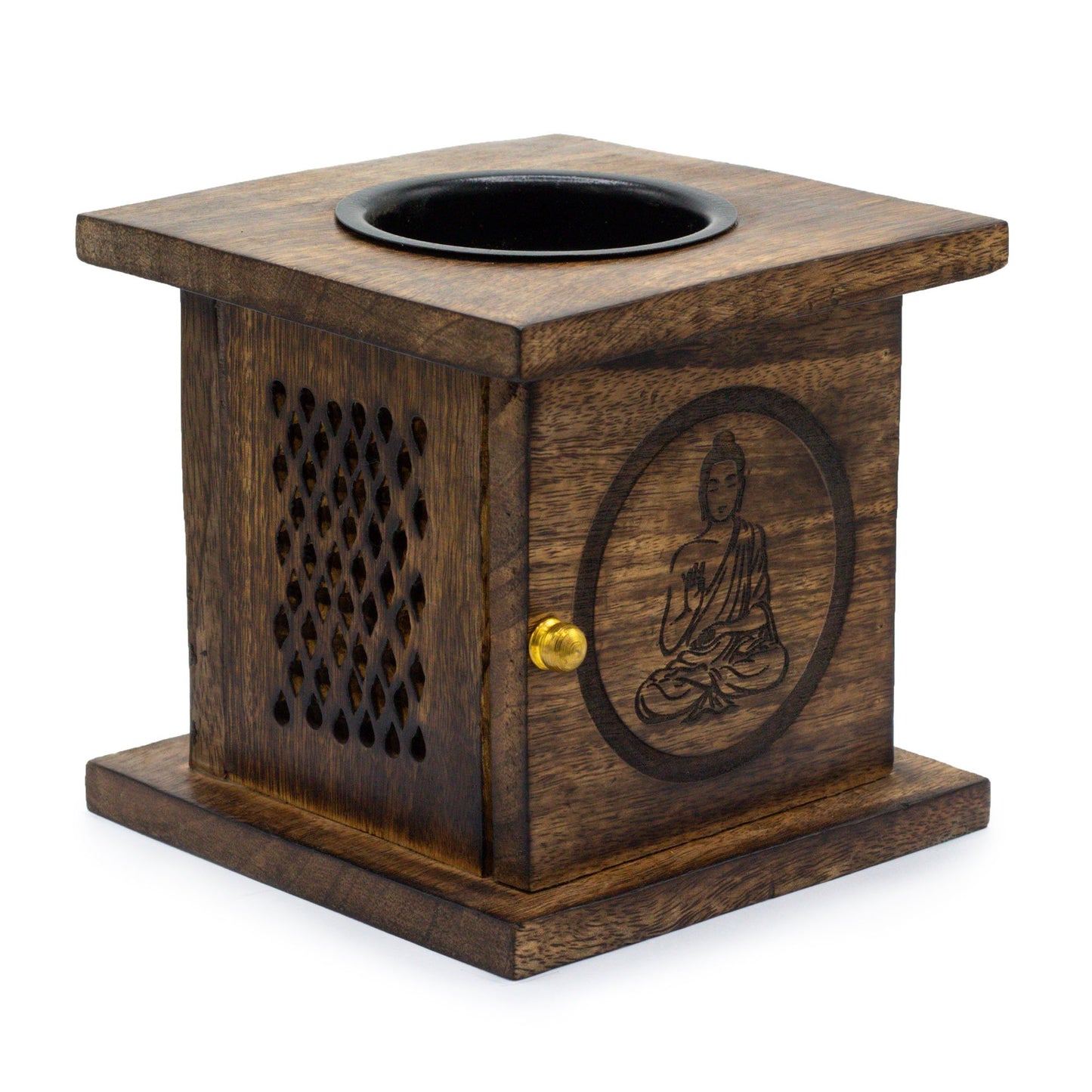 Mango Wood Large Box Burner - Buddha Design | #product_category# - OneRoofGifts