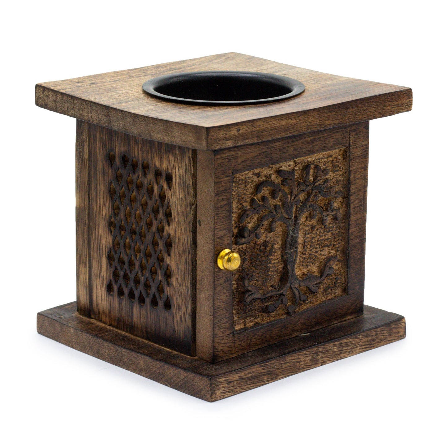 Mango Wood Large Box Burner - Tree of Life Design | #product_category# - OneRoofGifts