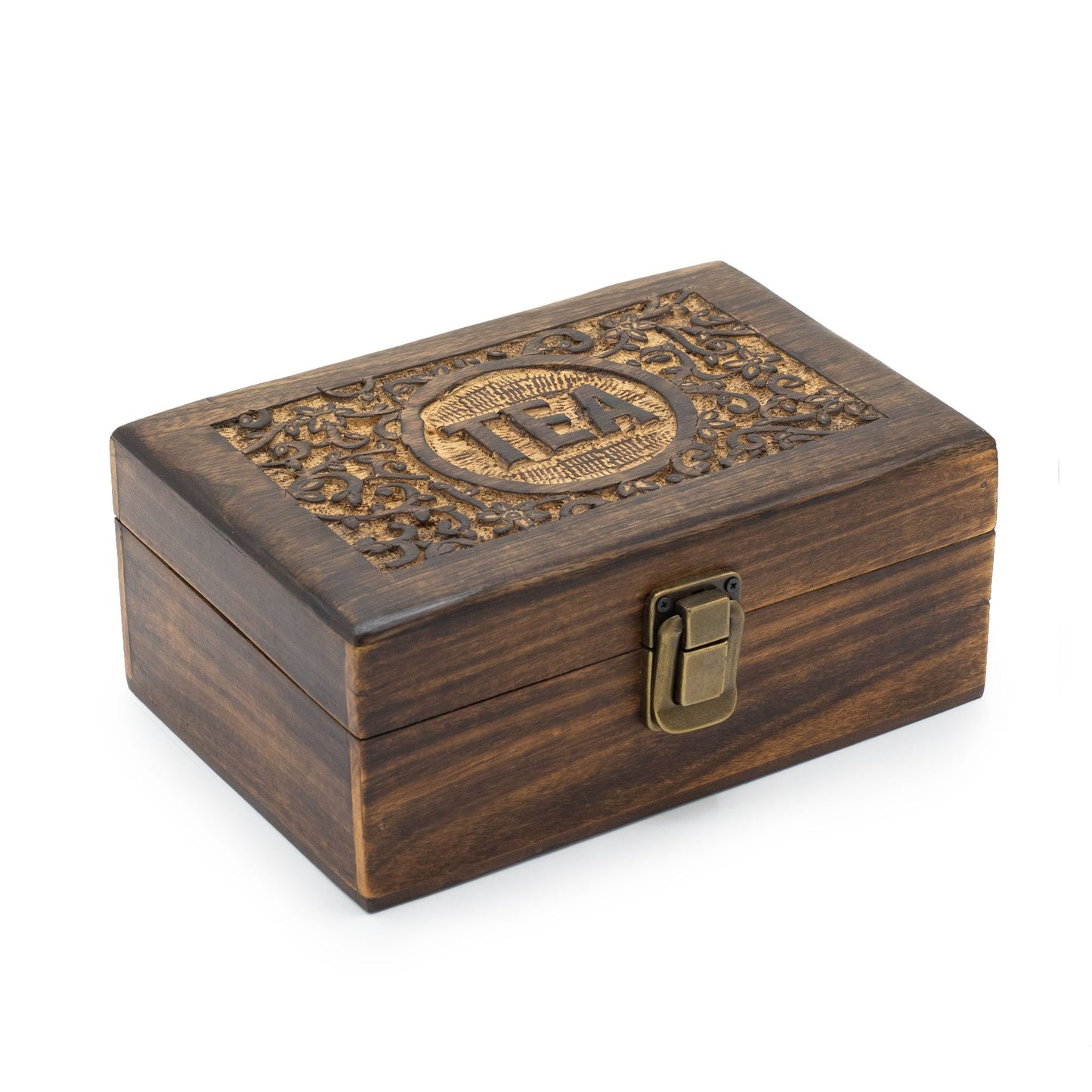 6 - Compartment Mango Wood Tea Box | #product_category# - OneRoofGifts