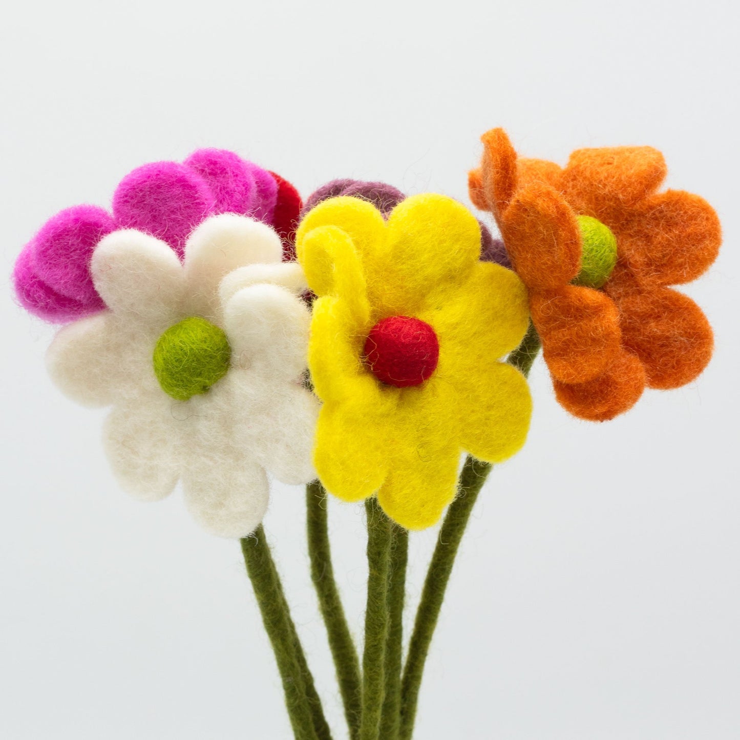 Assorted Color Daisy Felt Flowers | #product_category# - OneRoofGifts