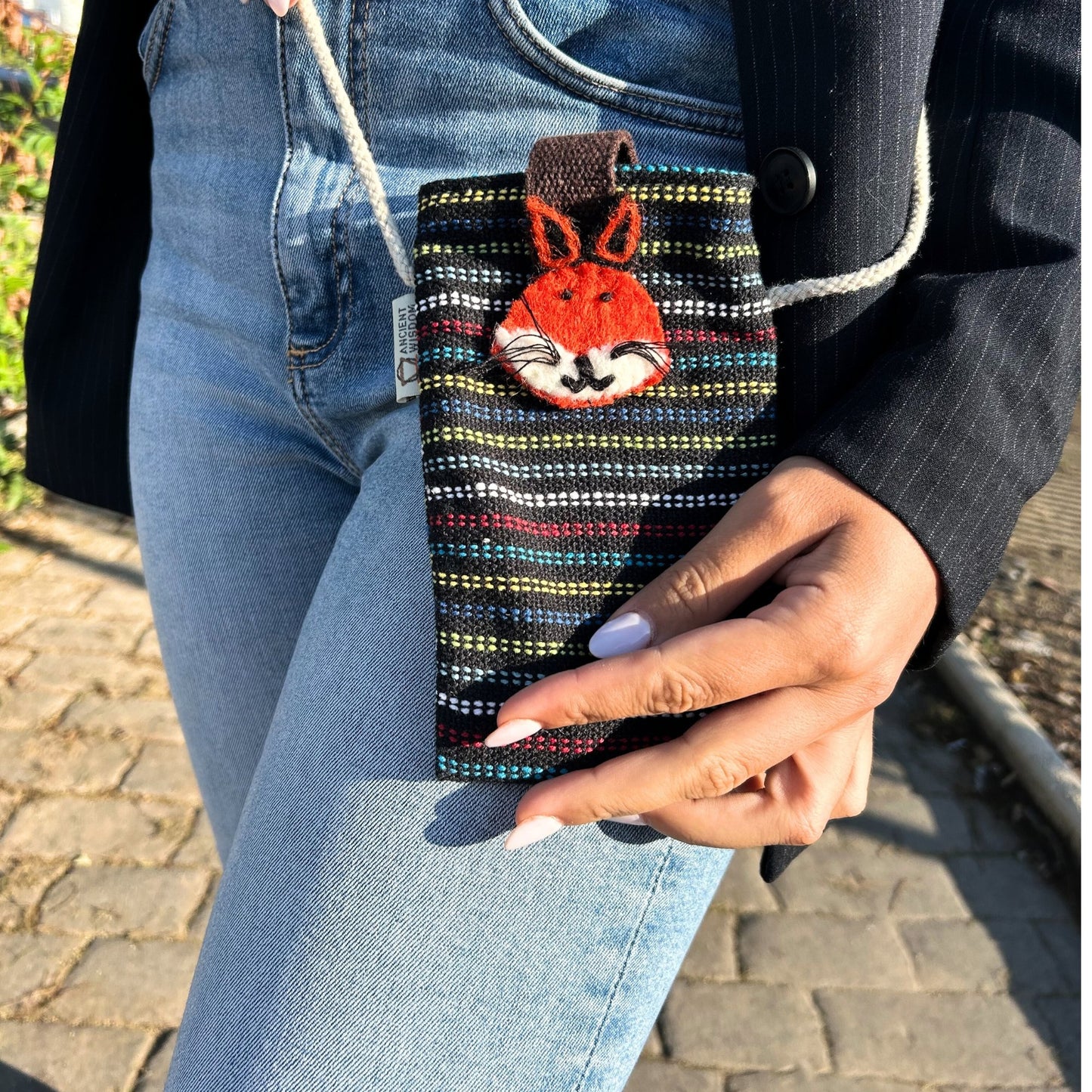 Multi - Color and Black Phone Holder Bag | #product_category# - OneRoofGifts