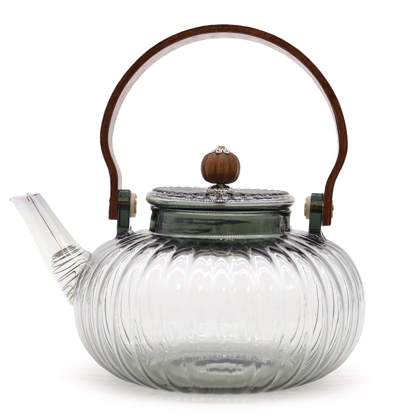 950ml Charcoal Ribbed Pearl Glass Infuser Teapot | #product_category# - OneRoofGifts